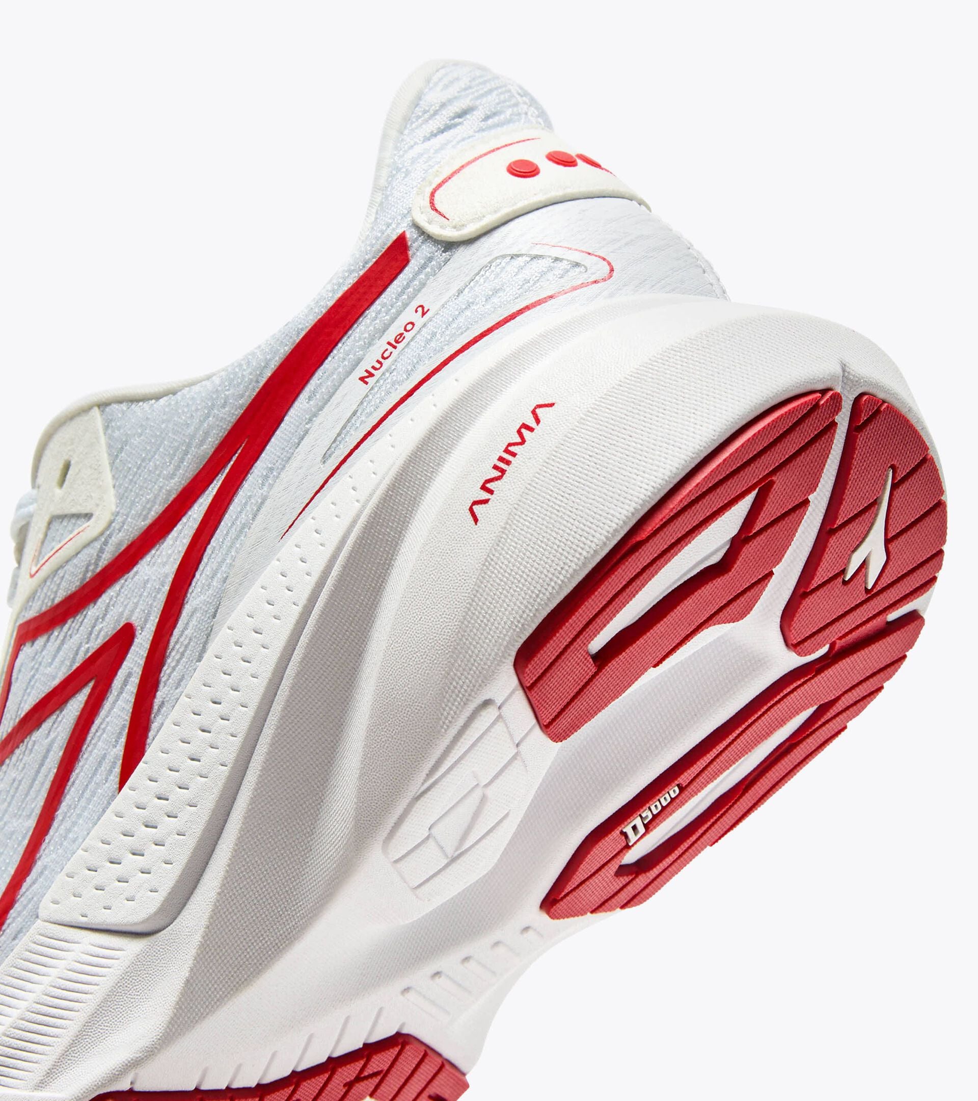 Running shoe - Comfort and stability - Women&rsquo;s NUCLEO 2 W WHITE/FIERY RED - Diadora