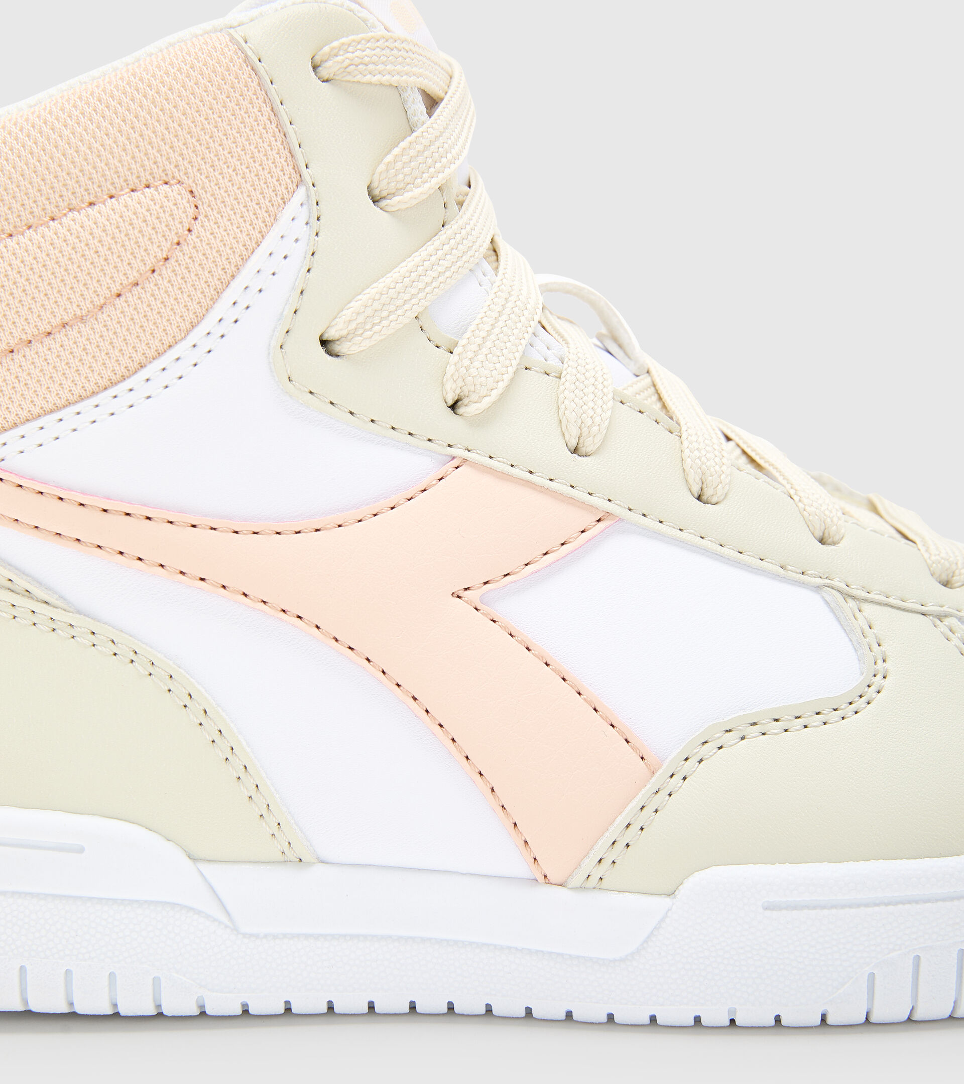 Sports shoes - Youth 8-16 years RAPTOR MID GS WHITE BONE/PASTEL ROSE TAN - Diadora
