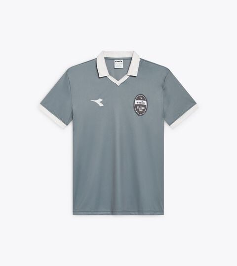 Poloshirt Legacy aus Polyester-Jersey - Made in Italy - Für alle Geschlechter POLO SS LEGACY FELSGRAU - Diadora