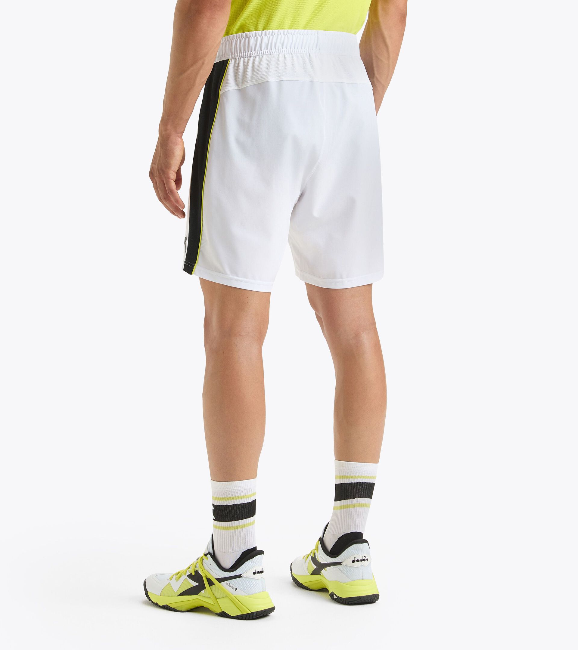 Tennis shorts - Men BERMUDA ICON OPTICAL WHITE/BLACK - Diadora
