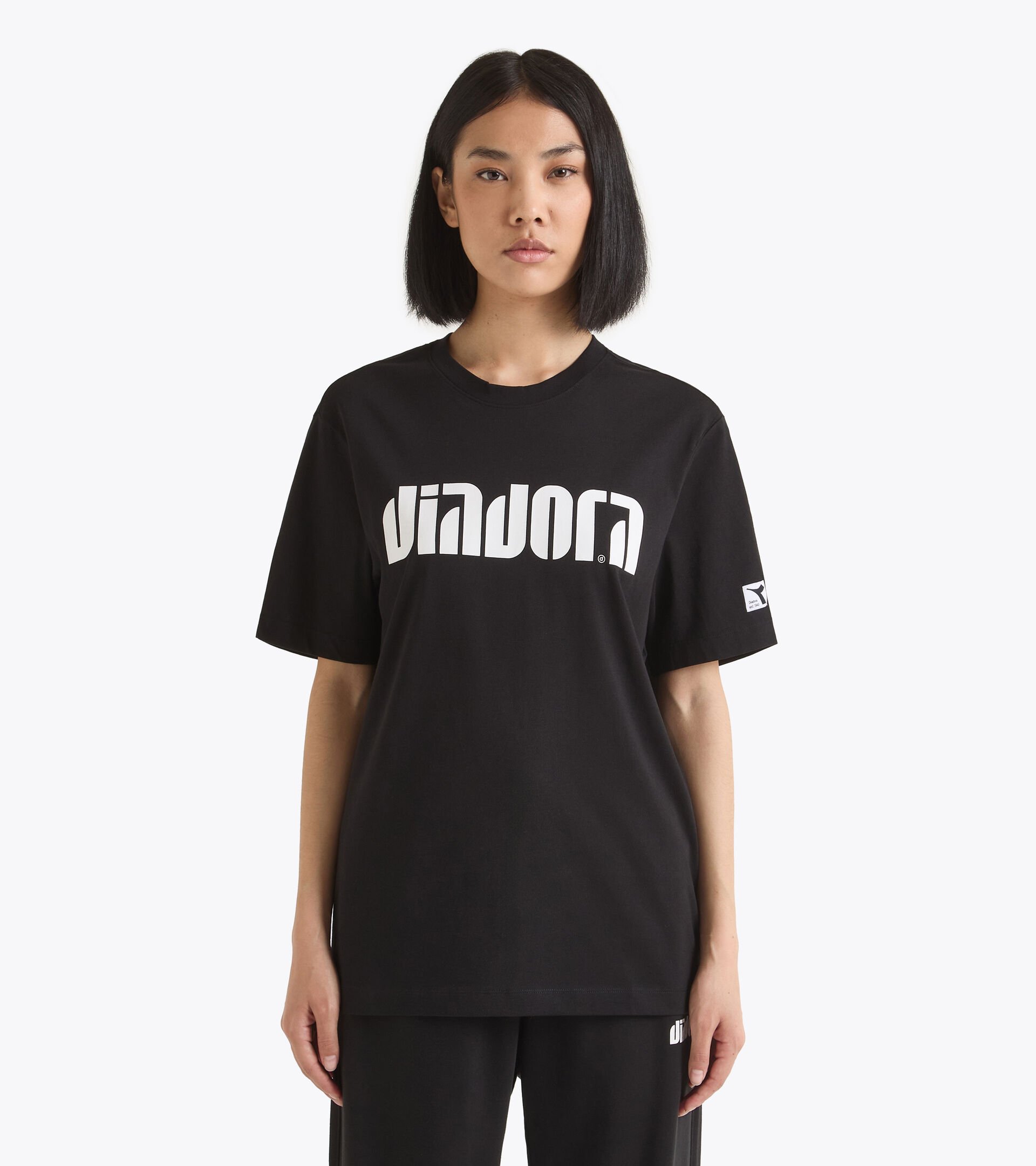 T-shirt - All-gender T-SHIRT SS ATHL. LOGO BLACK - Diadora