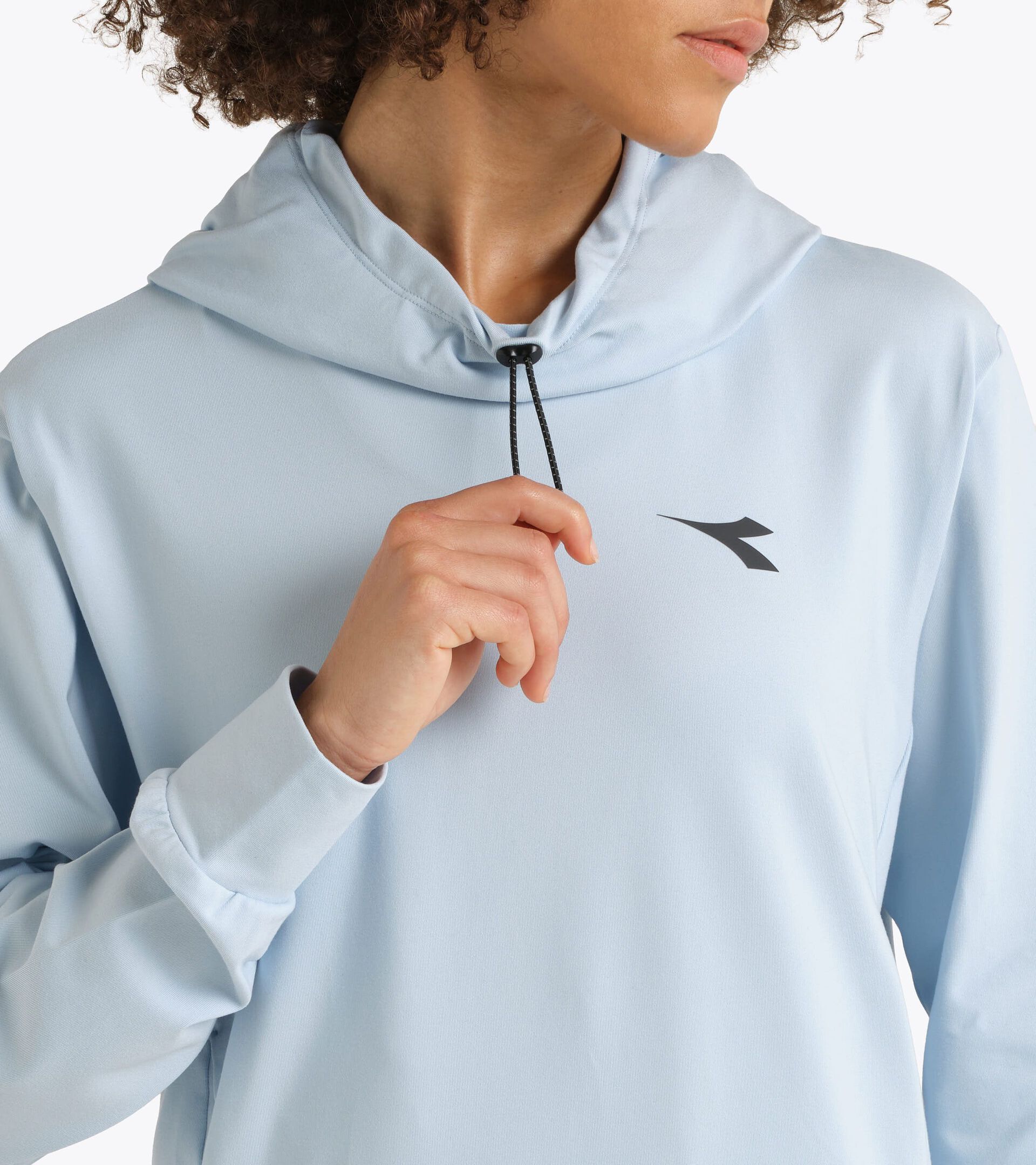 Post-workout jersey hoodie - Women&rsquo;s
 L. JERSEY PULLOVER HOODIE RUN CREW SKYRIDE - Diadora