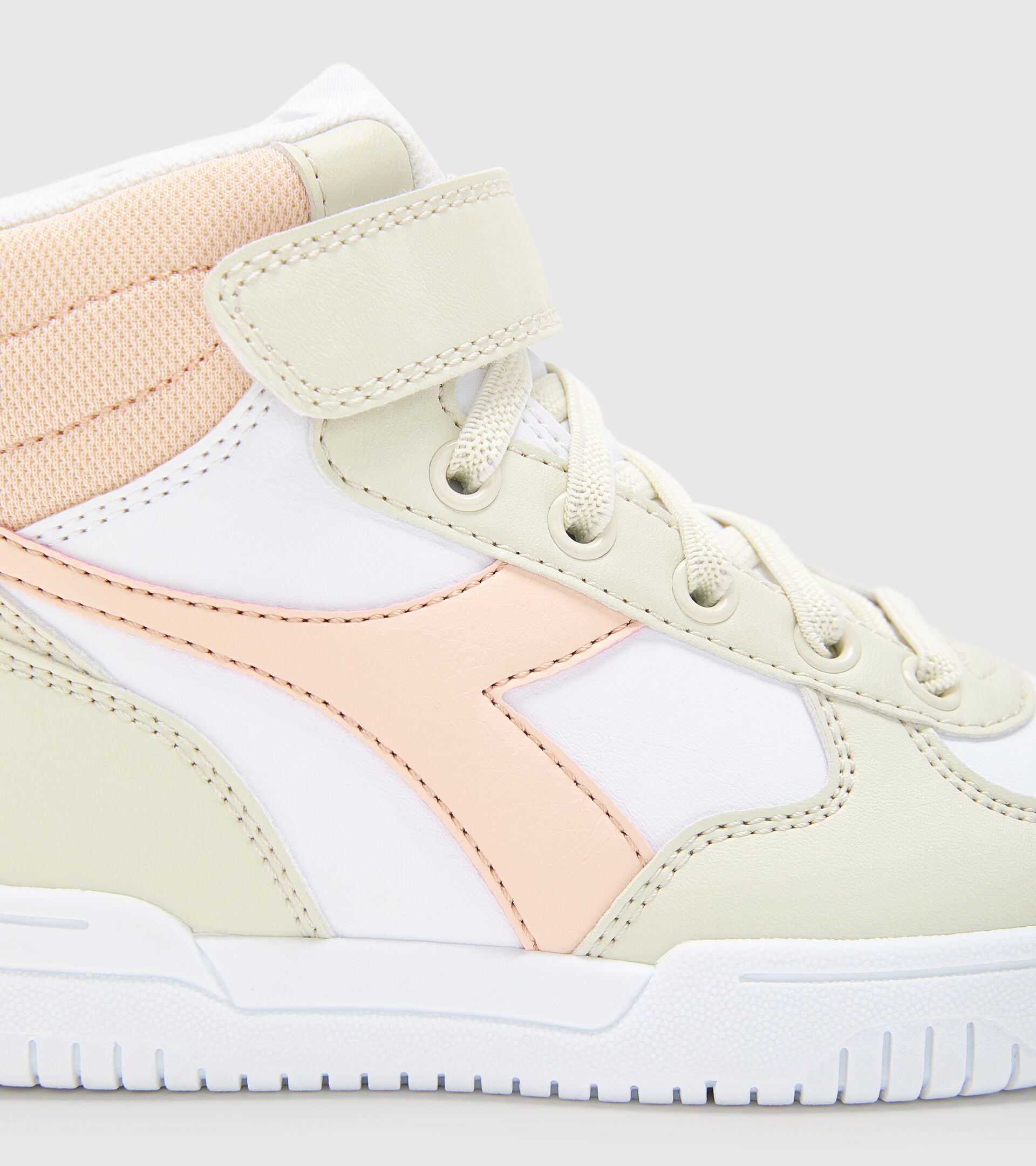Sports shoes - Kids 4-8 years RAPTOR MID PS WHITE BONE/PASTEL ROSE TAN - Diadora