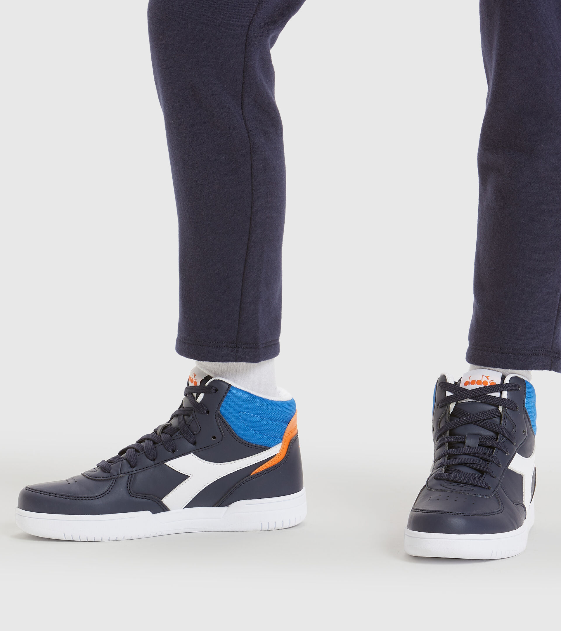 Sports shoes - Youth 8-16 years RAPTOR MID GS BLUE CORSAIR/WHITE - Diadora