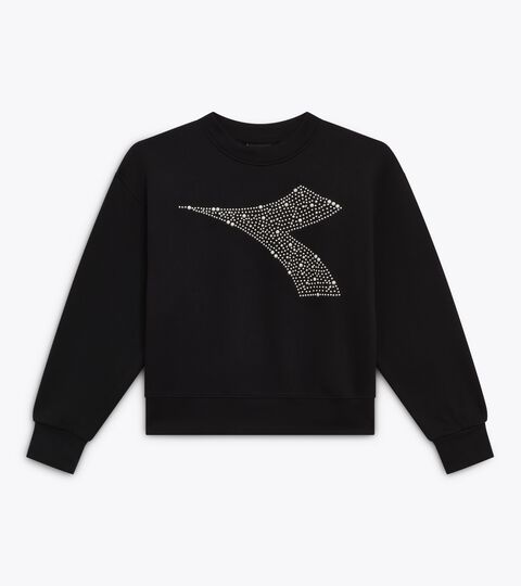 Sweatshirt - Girls JG. SWEATSHIRT RHINESTONE BLACK - Diadora