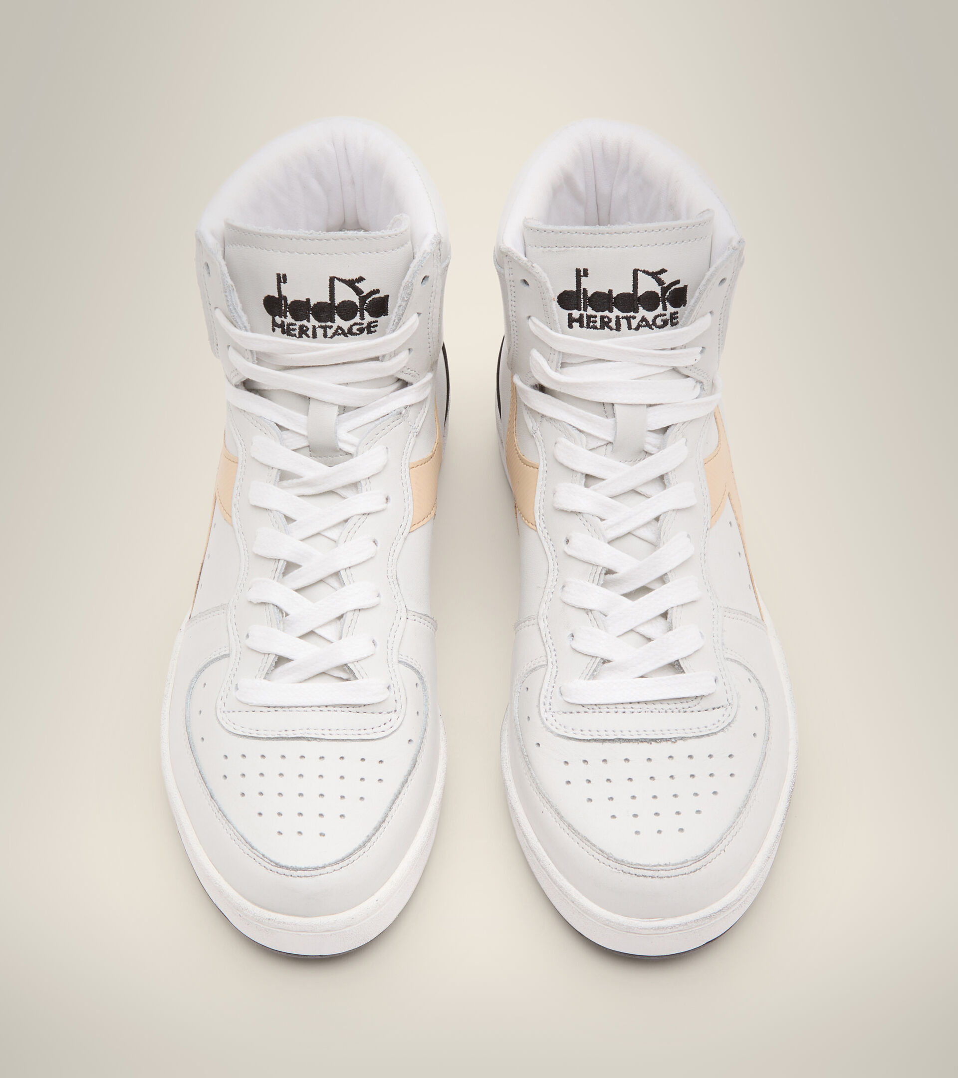Footwear Heritage UNISEX MI BASKET USED BIANCO/BEIGE TE CHAI Diadora