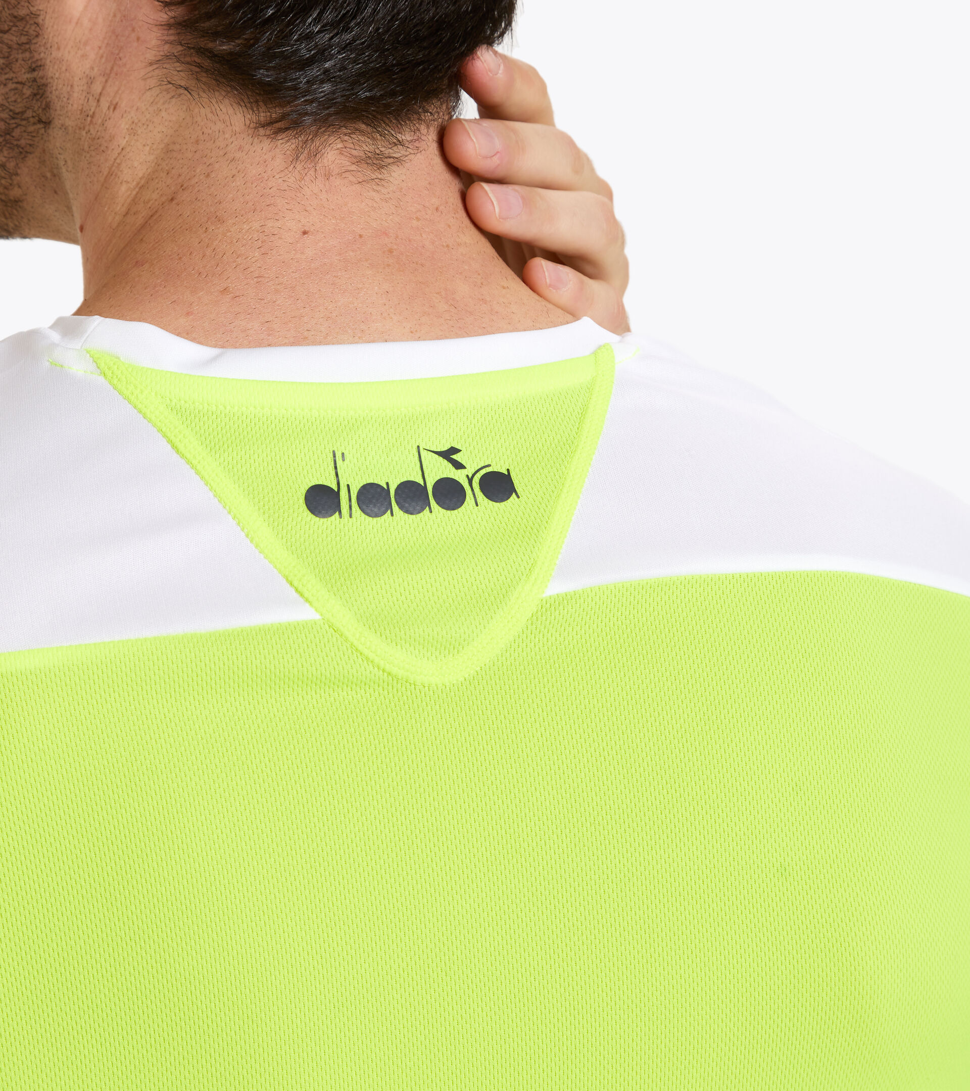 T-shirt de tennis - Homme T-SHIRT COURT JAUNE FLUO DD - Diadora