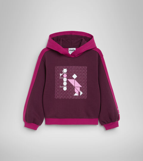 JG.HOODIE SWEAT GLEE, FUCSIA FESTIVAL Sudadera con capucha - Niña JG.HOODIE SWEAT GLEE FUCSIA FESTIVAL - Diadora