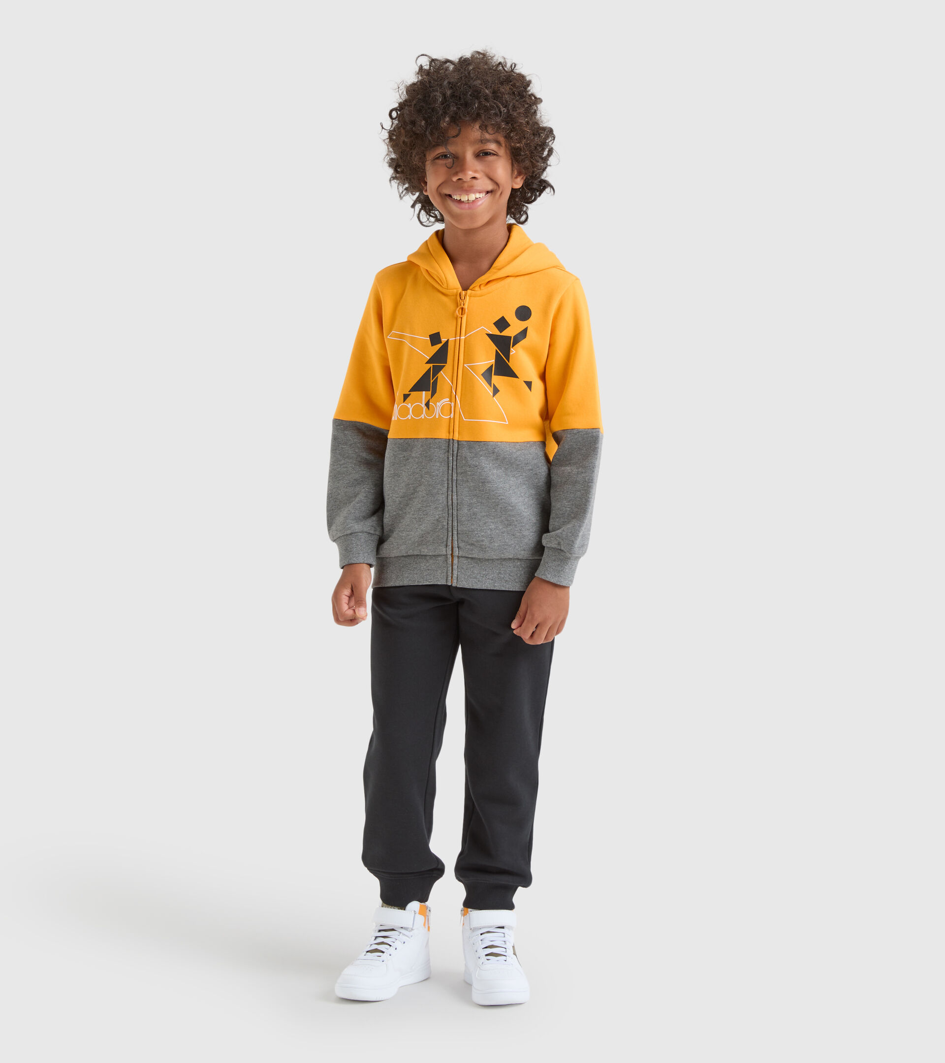 Survêtement de sport - Garçon JB.TRACKSUIT HD FZ TWISTER JAUNE RADIEUX - Diadora