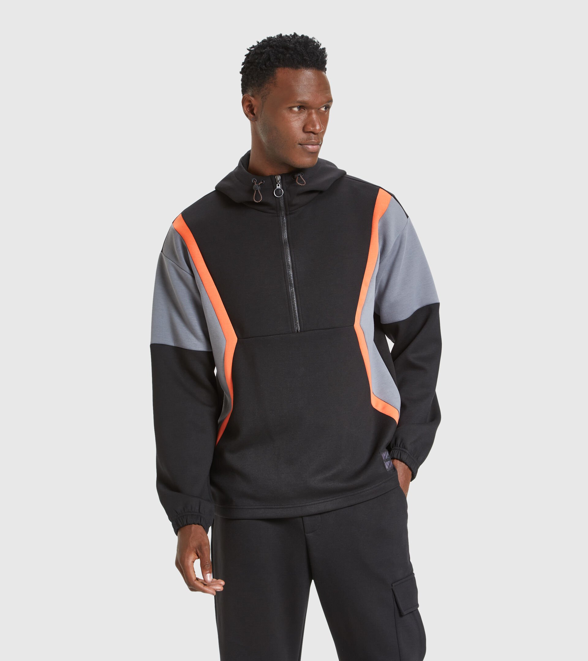 Hooded sweatshirt - Men HOODIE URBANITY BLACK - Diadora