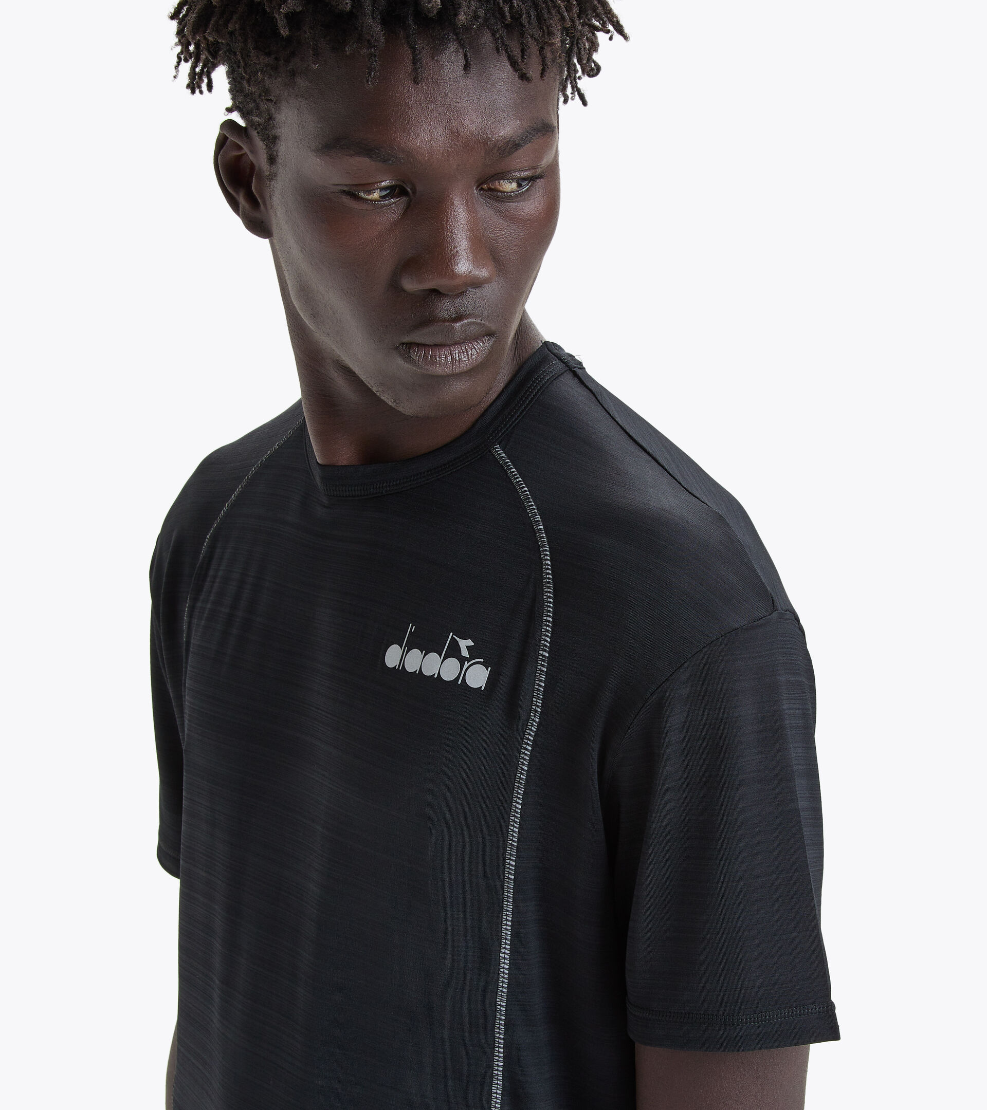 T-shirt da running - Uomo SS T-SHIRT TECH BE ONE NERO - Diadora