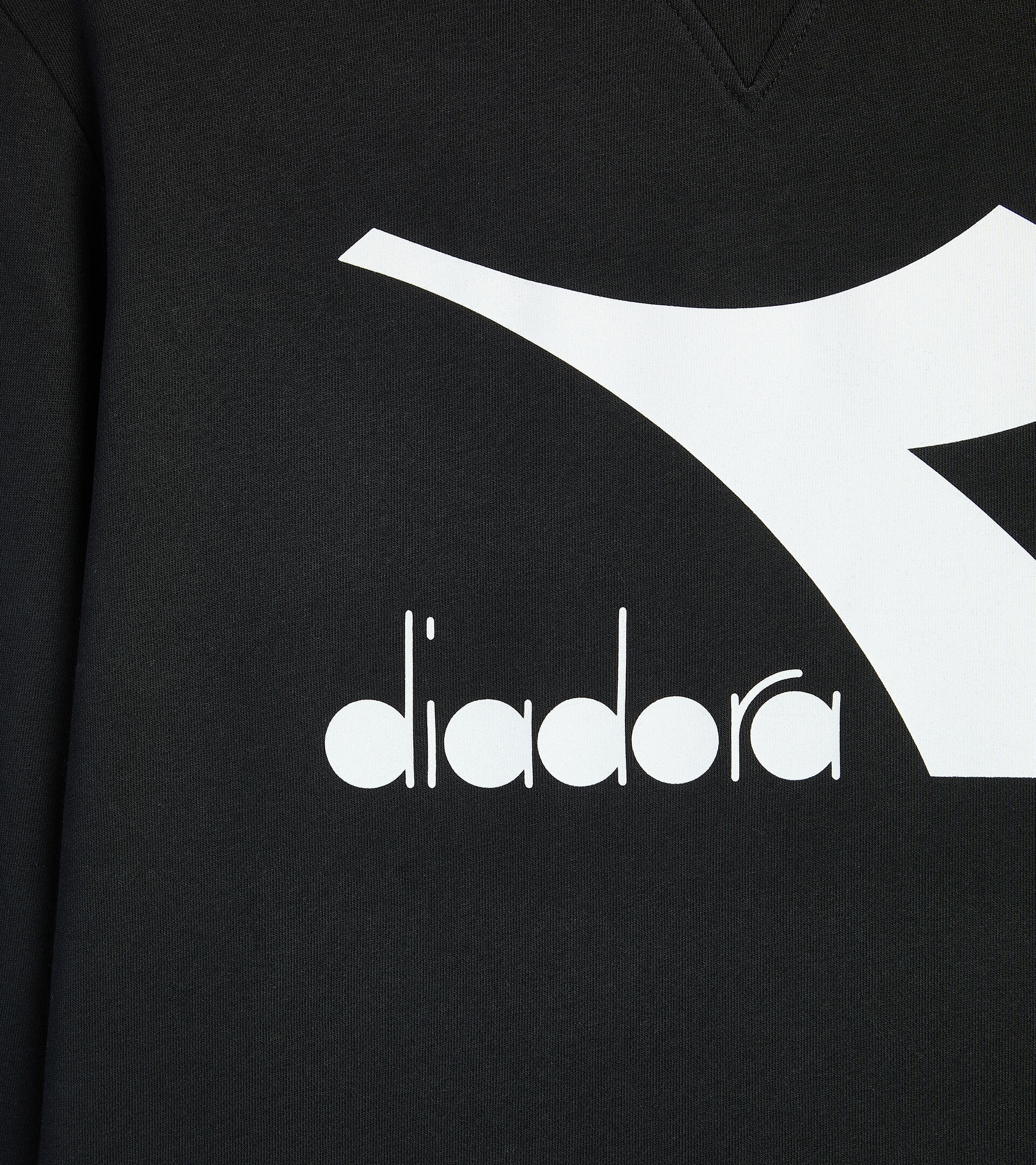Crew-neck sweatshirt - Men SWEATSHIRT CREW LOGO CHROMIA BLACK - Diadora