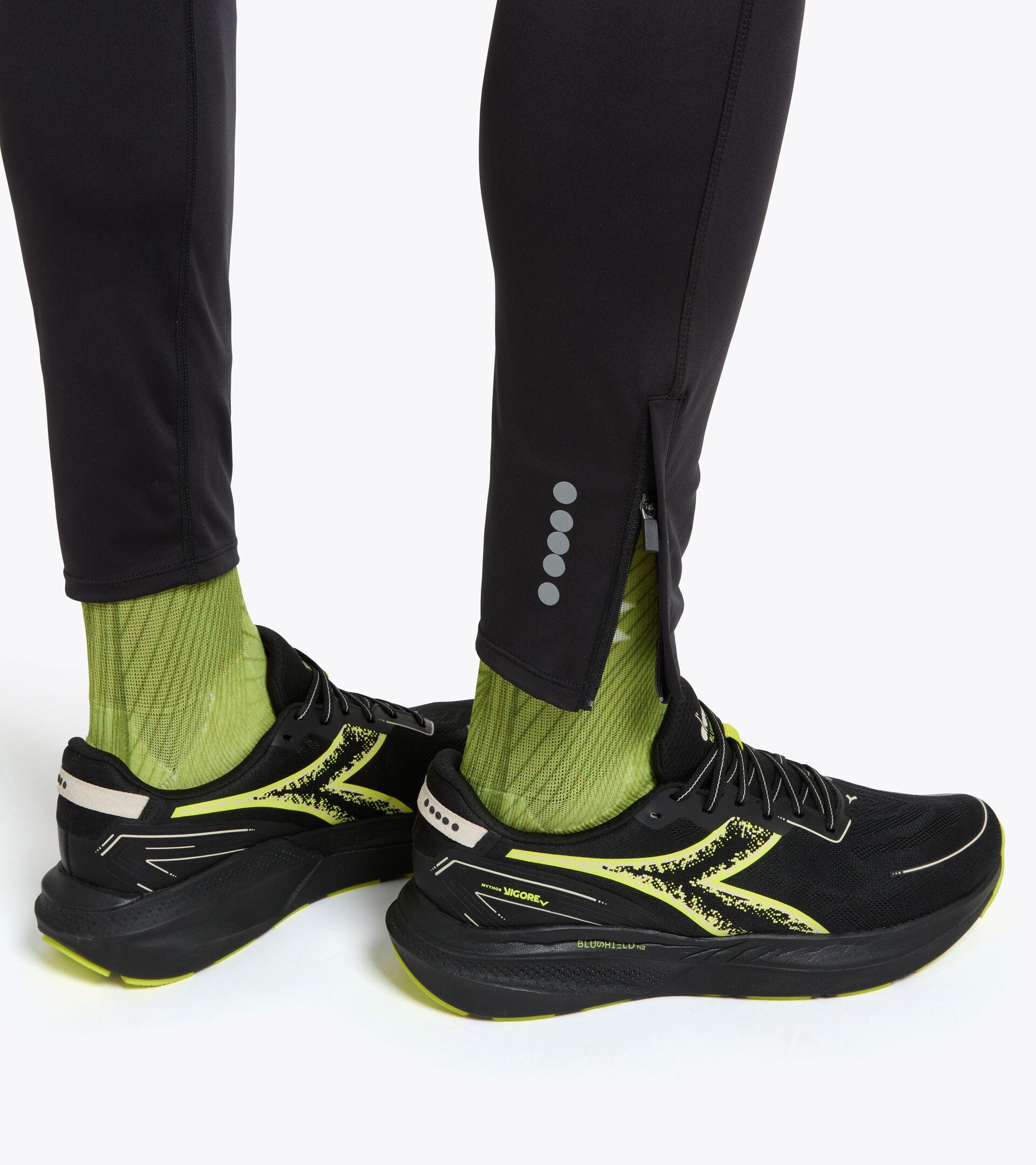 Winter Running Leggings - Training - Men&rsquo;s RUN TIGHTS BLACK - Diadora