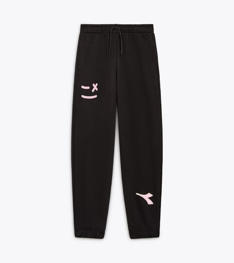 Pantalón jogger - Corte cómodo - Niña JG. JOGGER PANTS PINK SMILE NEGRO - Diadora