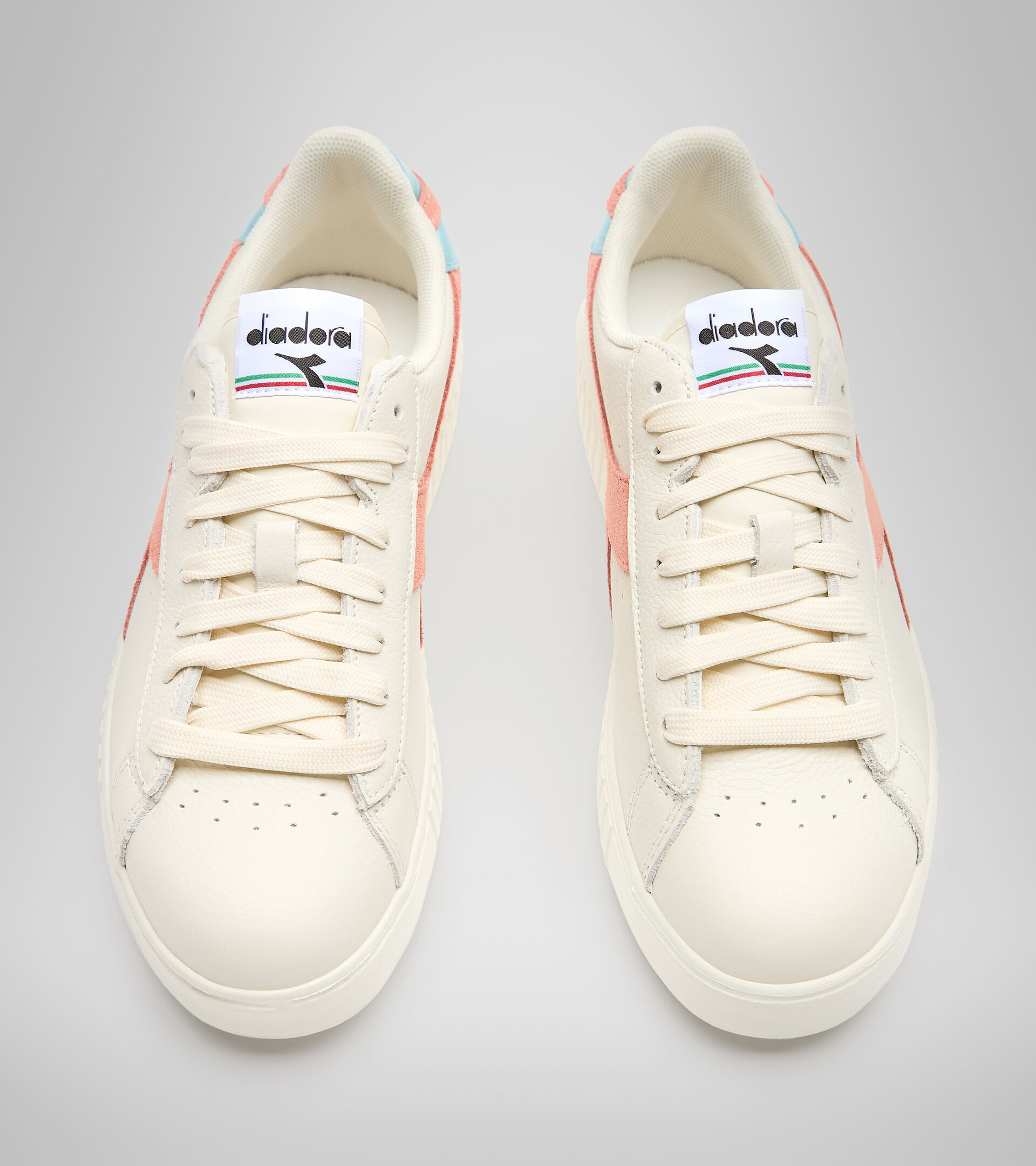 Sports shoes - Women GAME STEP PREMIUM TUMBLED LEATHER WHITE/PEACH NECTAR - Diadora