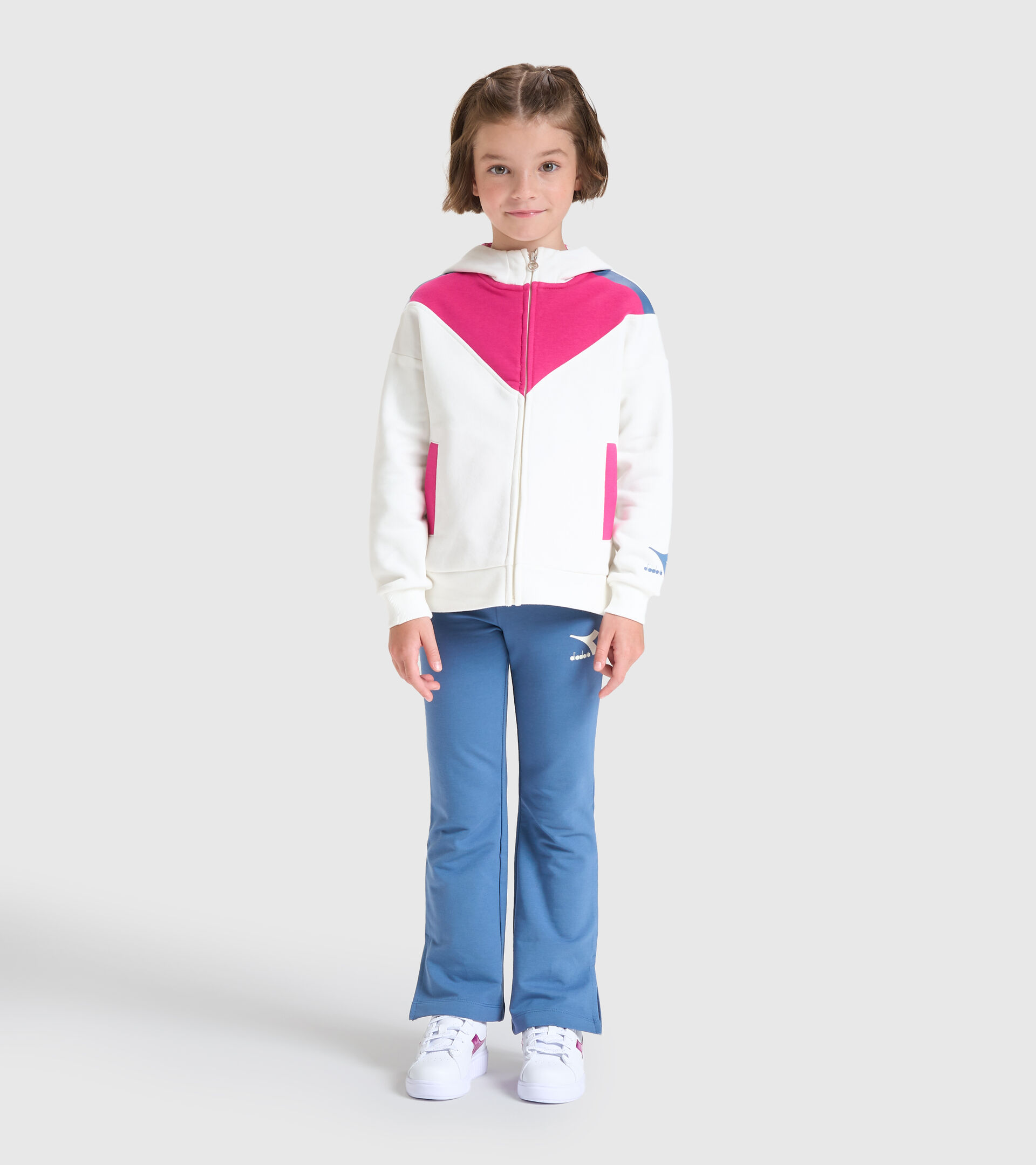 Tracksuit - Kids JG.HD FZ TRACKSUIT TWINKLE WHISPER WHITE - Diadora