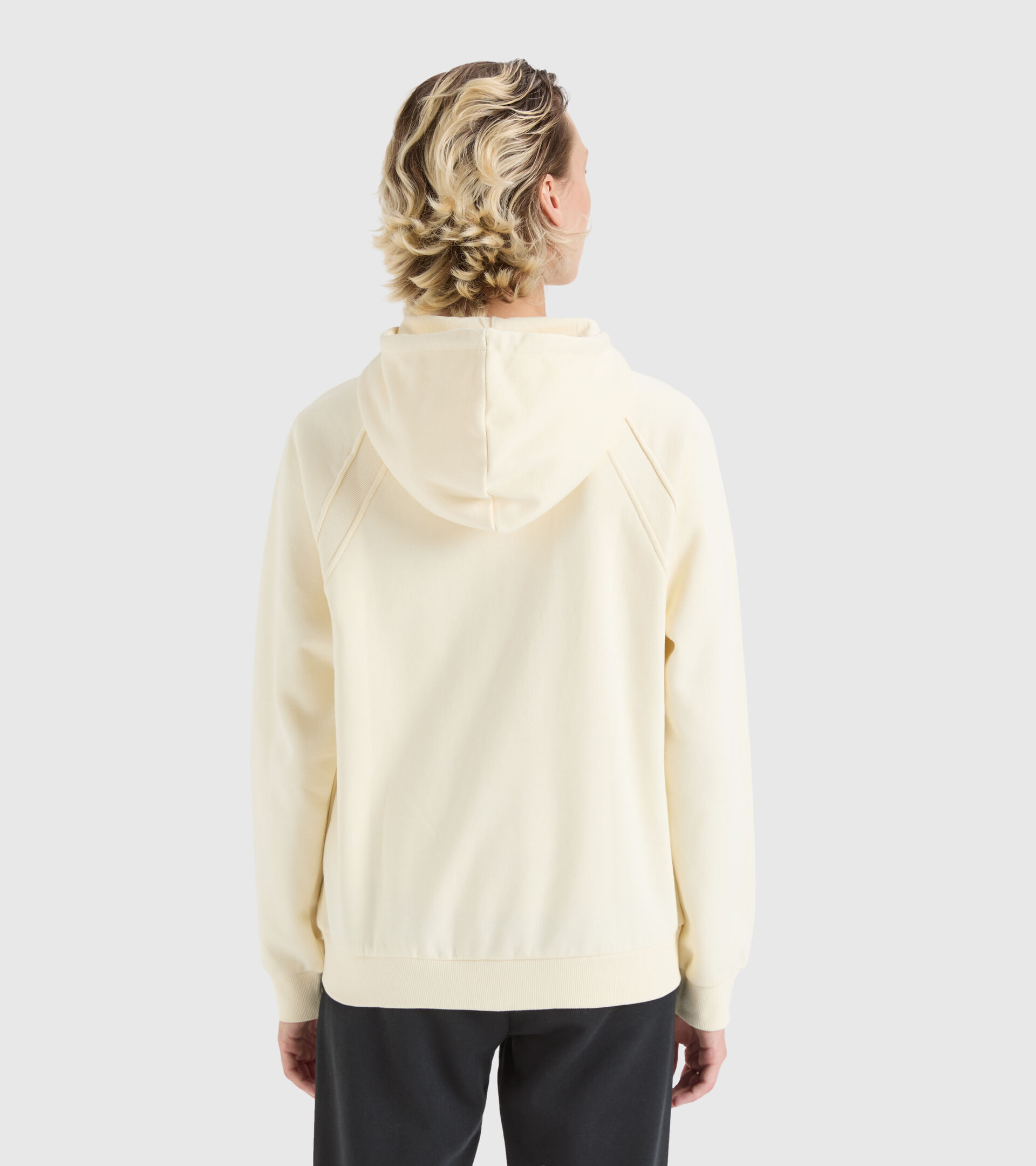 Hooded sweatshirt - Women L.HOODIE FZ CHROMIA ANTIQUE WHITE - Diadora