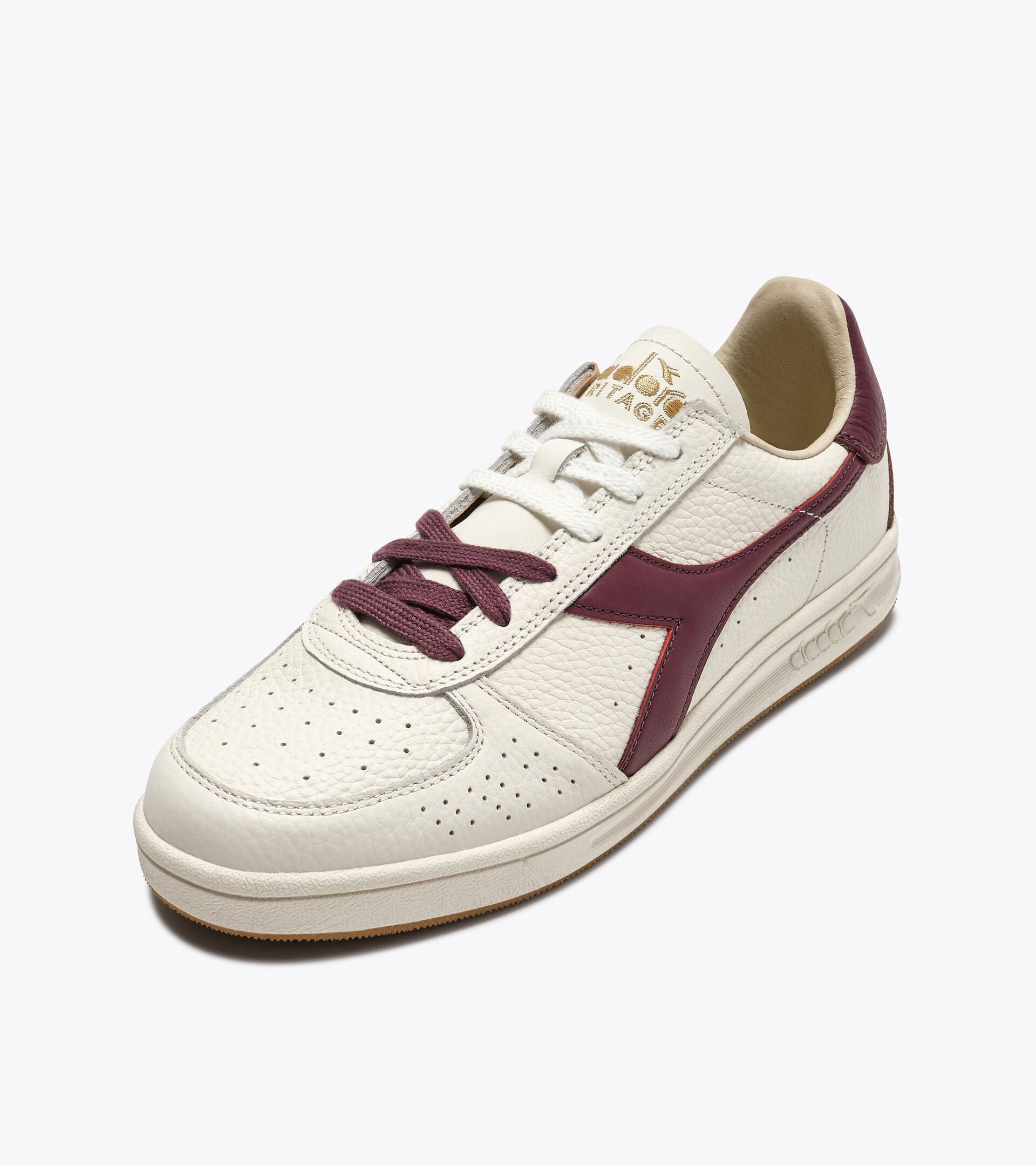 Heritage Leather Sneaker - All-gender B.ELITE DOMINIO WHITE/ADVENT VIOLET - Diadora