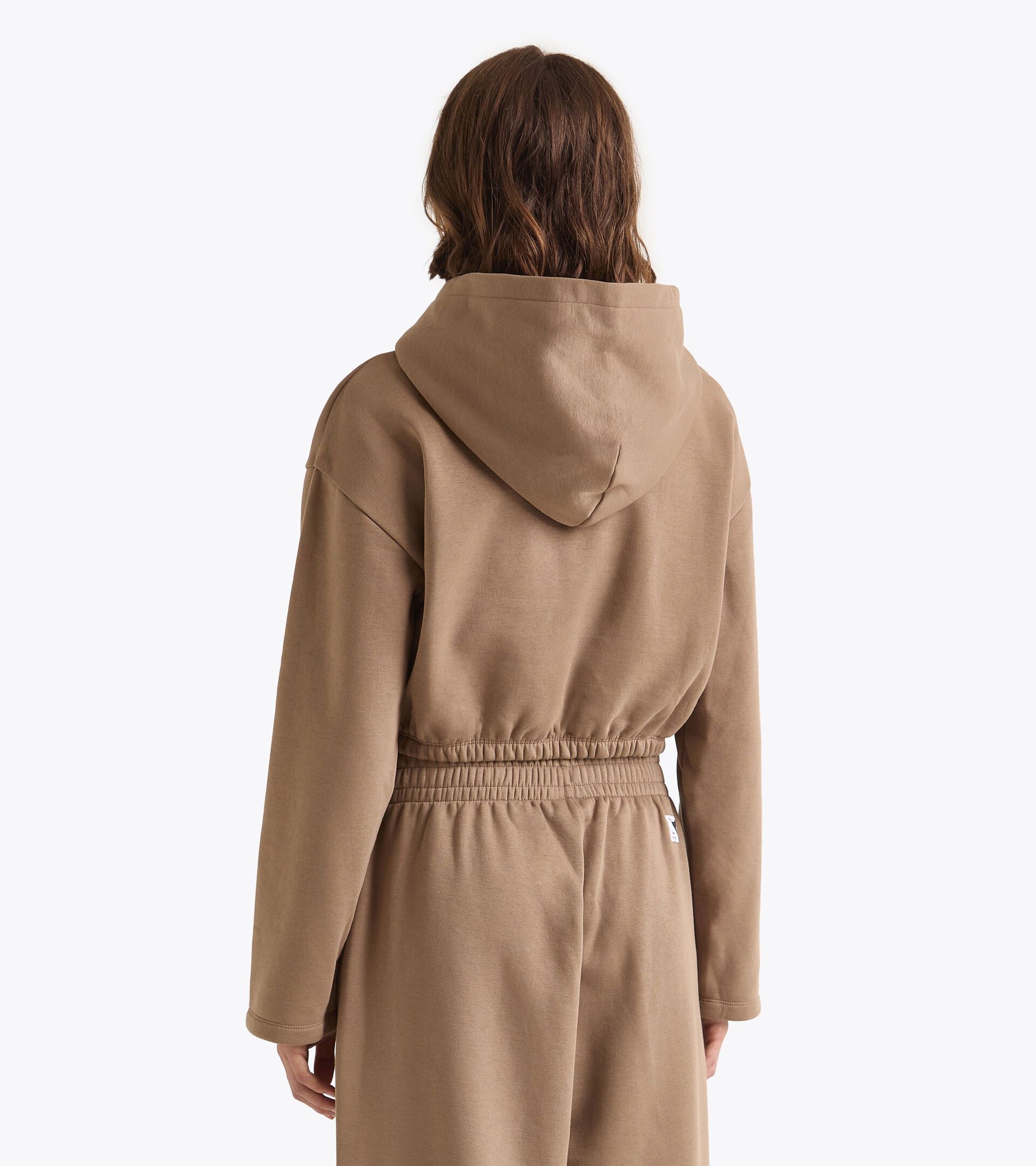 Cropped hoodie - Women's
 L. HOODIE ATHL. LOGO SEPIA TINT - Diadora