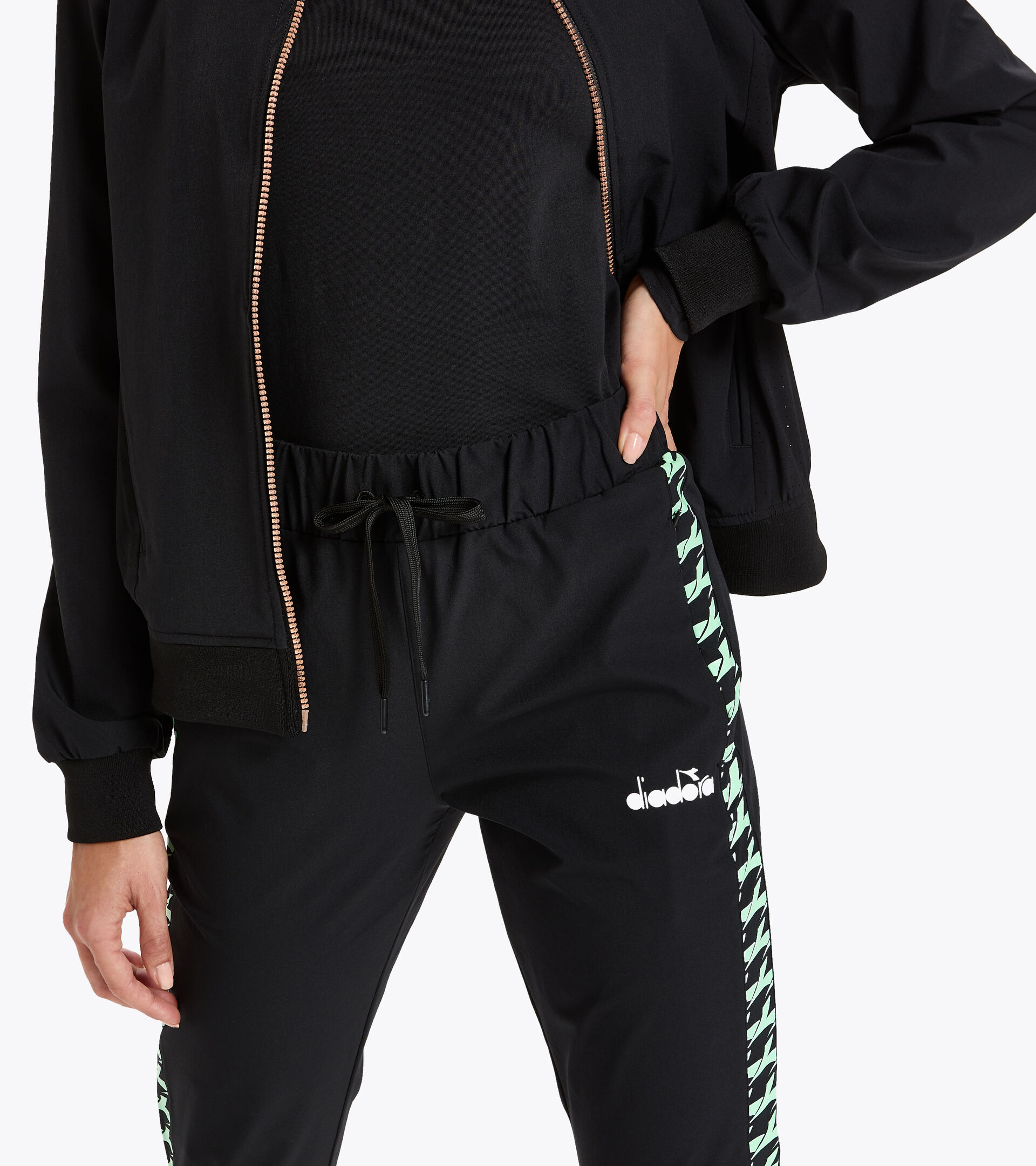 Tennis trousers - Women L. PANTS CHALLENGE BLACK - Diadora