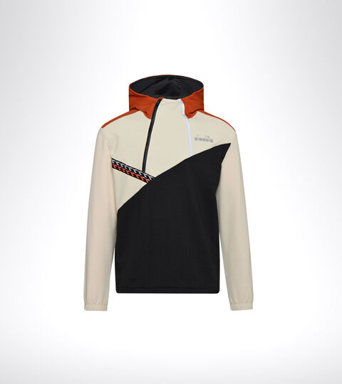 Running sweatshirt - Men HD LIGHTWEIGHT SWEAT BE ONE BLACK/ALMOND MILK - Diadora