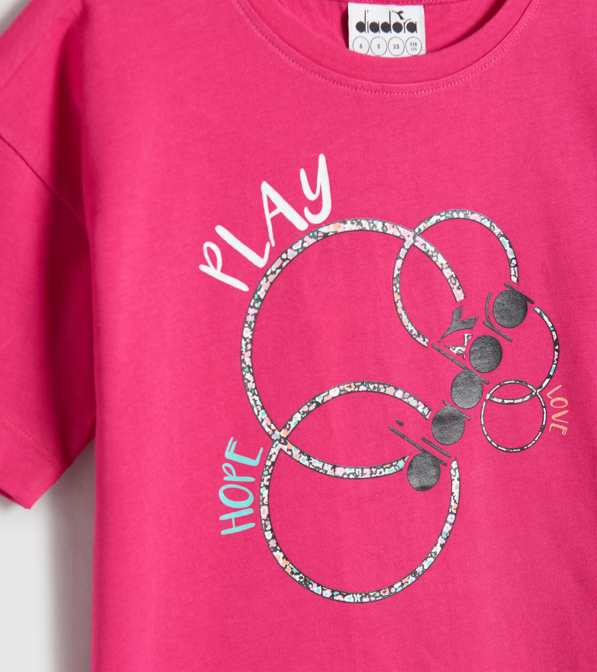 Stretchy T-shirt and shorts set - Girls JG.SET HOOPS SHOCKING PINK - Diadora