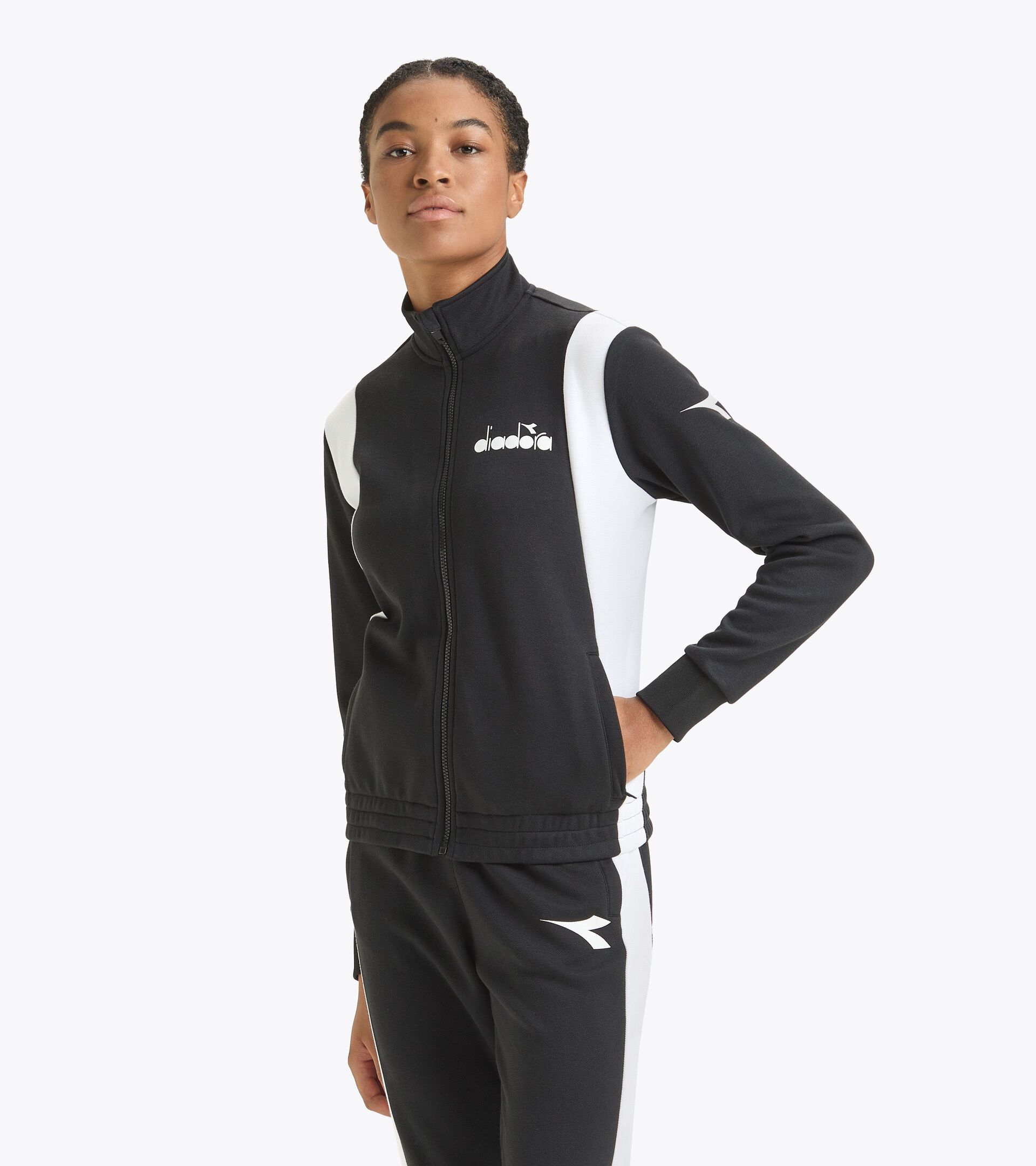 Tennis jacket - Women L. FZ JACKET BLACK - Diadora