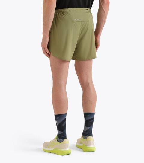 FIBRAZERO 5&rsquo;&rsquo; Shorts  - Running - Men&rsquo;s SHORTS 5 SUPER LIGHT FIBRAZERO SAGE GREEN - Diadora