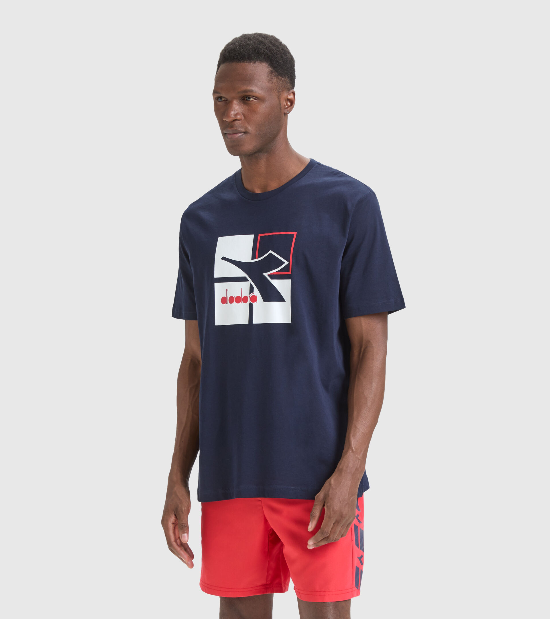 Cotton T-shirt - Men T-SHIRT SS FRAME CLASSIC NAVY - Diadora