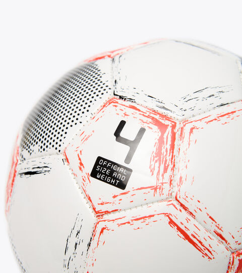 BOMBER SALA CR, BLANC/ROUGE FLUO/NOIR Ballon de football à cinq/futsal BOMBER SALA CR BLANC/ROUGE FLUO/NOIR - Diadora