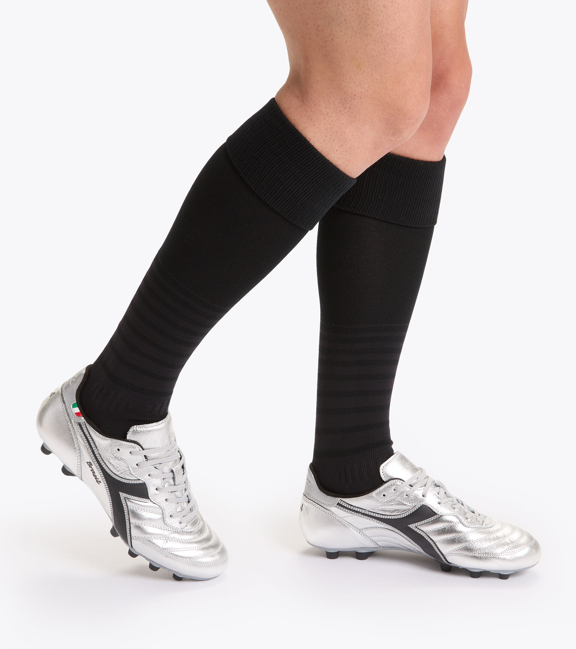 Firm ground football boots - Made in Italy BRASIL ITALY OG LT+ MDPU SILVER DD/ANTHRACITE - Diadora