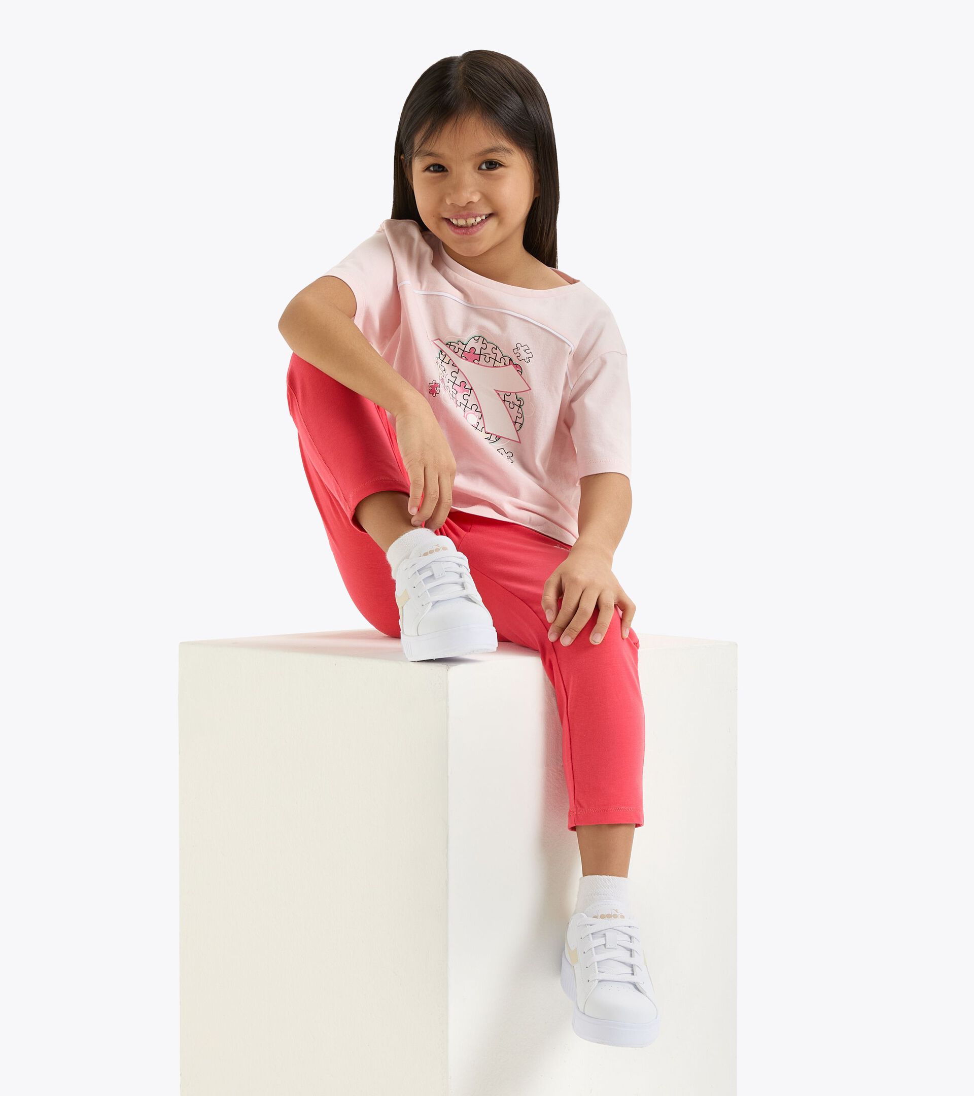 Leggings - Girl
 JG. LEGGINGS PUZZLES CAYENNE RED - Diadora