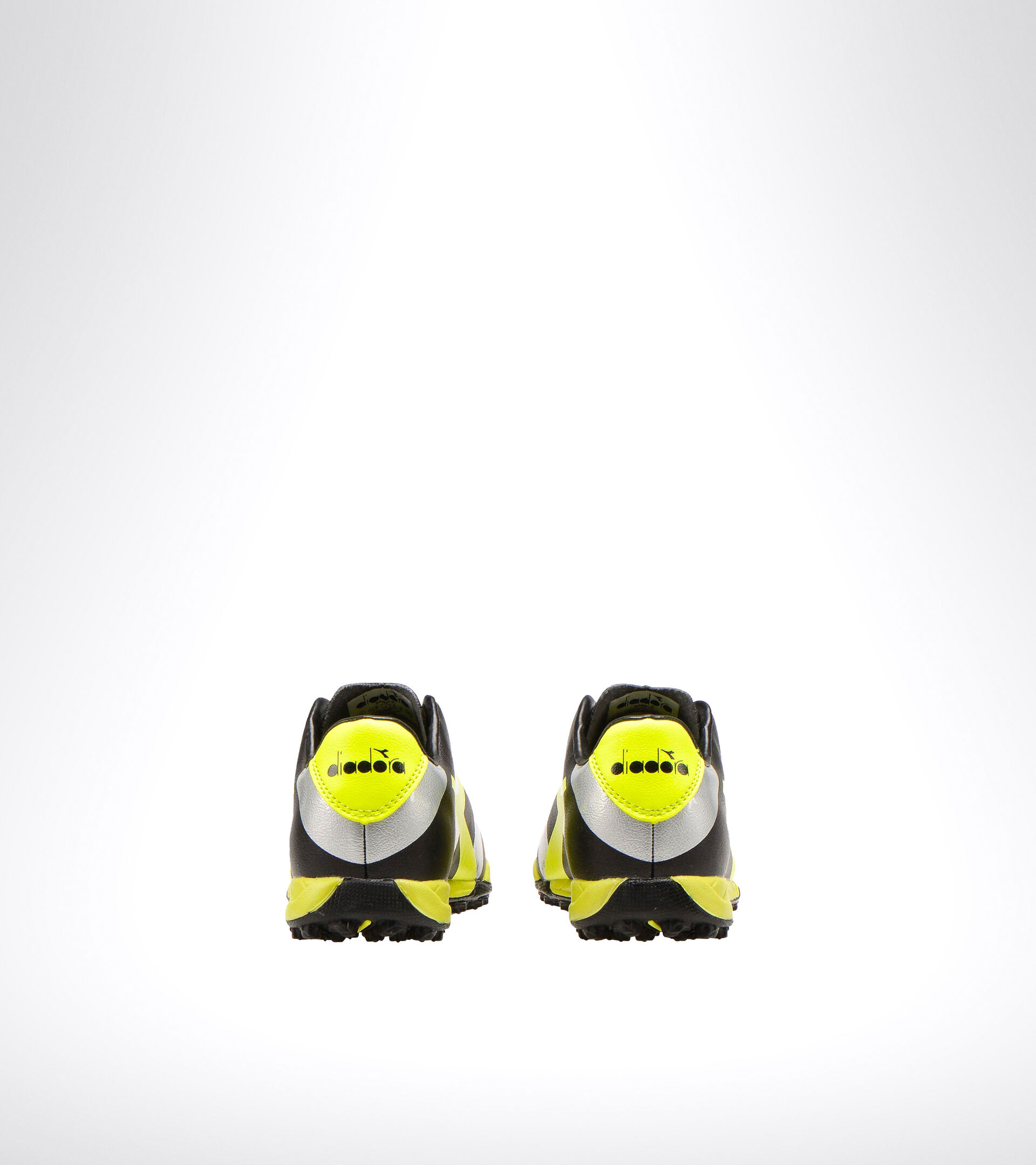 Hard ground and artificial turf football boot - Unisex kids RAPTOR R TF JR BLACK/SILVER/YELLOW FL DD - Diadora