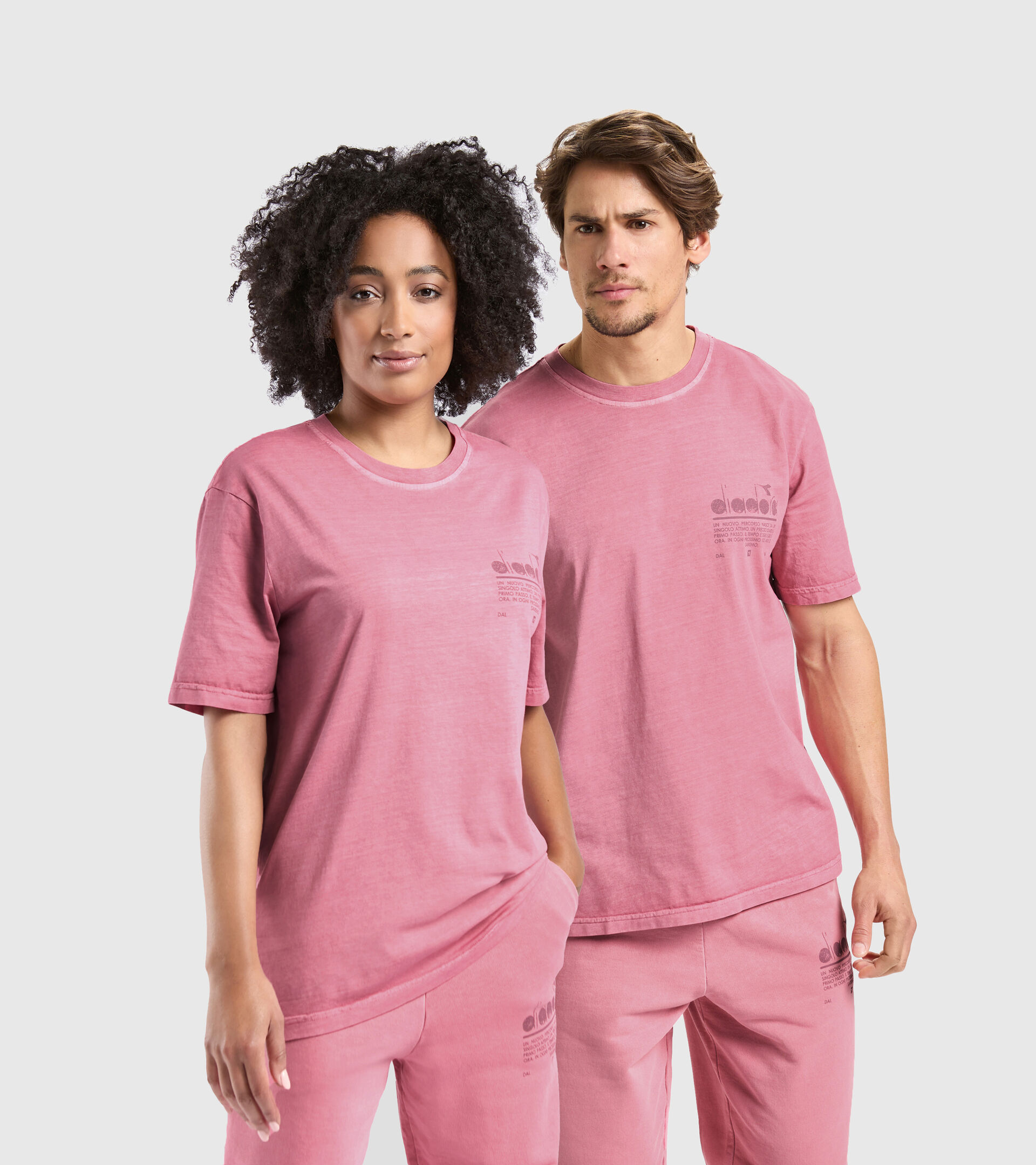 T-Shirt aus Bio-Baumwolle - Unisex T-SHIRT SS MANIFESTO PALETTE WILD ROSA - Diadora
