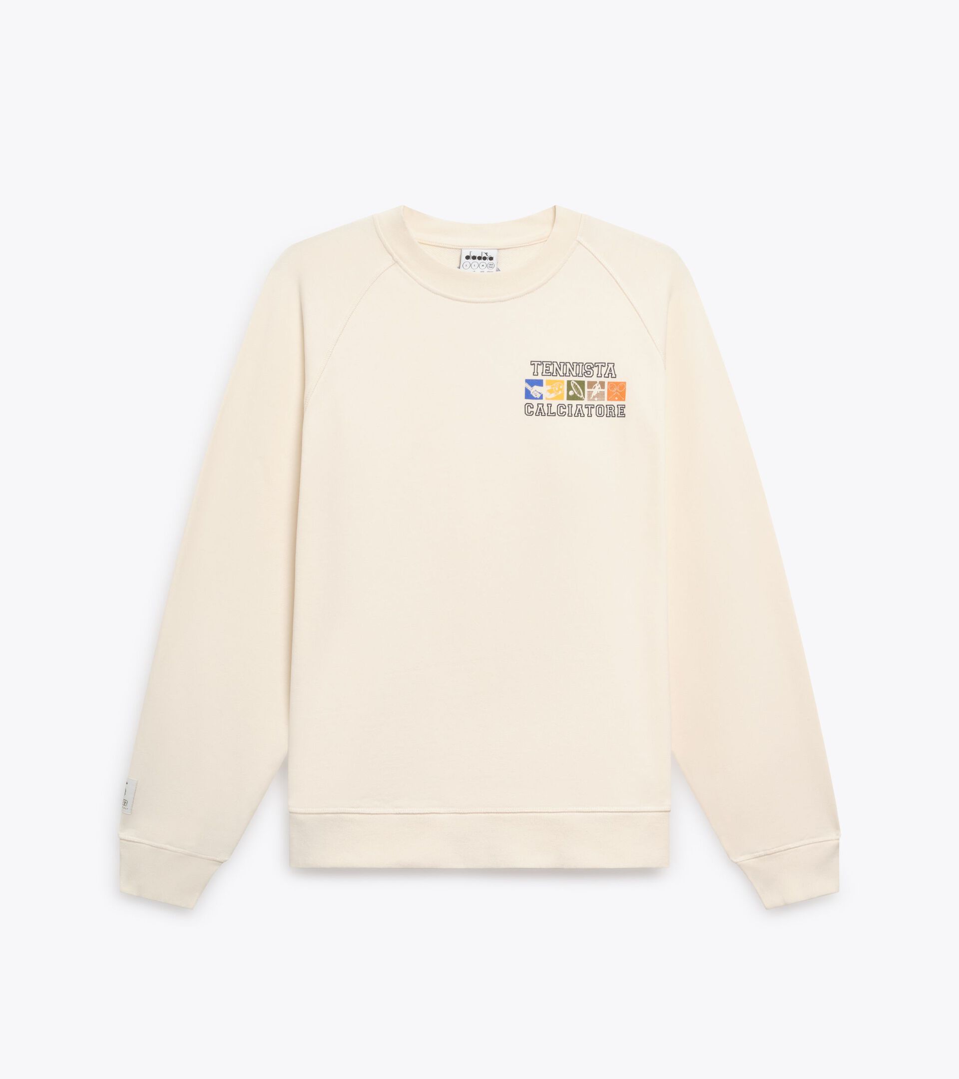 Pull &agrave; col rond Legacy - Made in Italy - Pour tous les genres
 SWEATSHIRT CREW LEGACY ALYSSE BLANC - Diadora