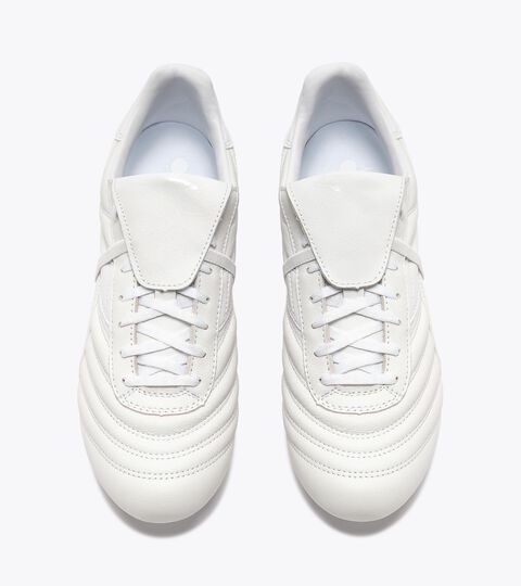 Leather calcio boots for firm grounds - Men’s BRASIL ICON LT T MDPU WHITE - Diadora