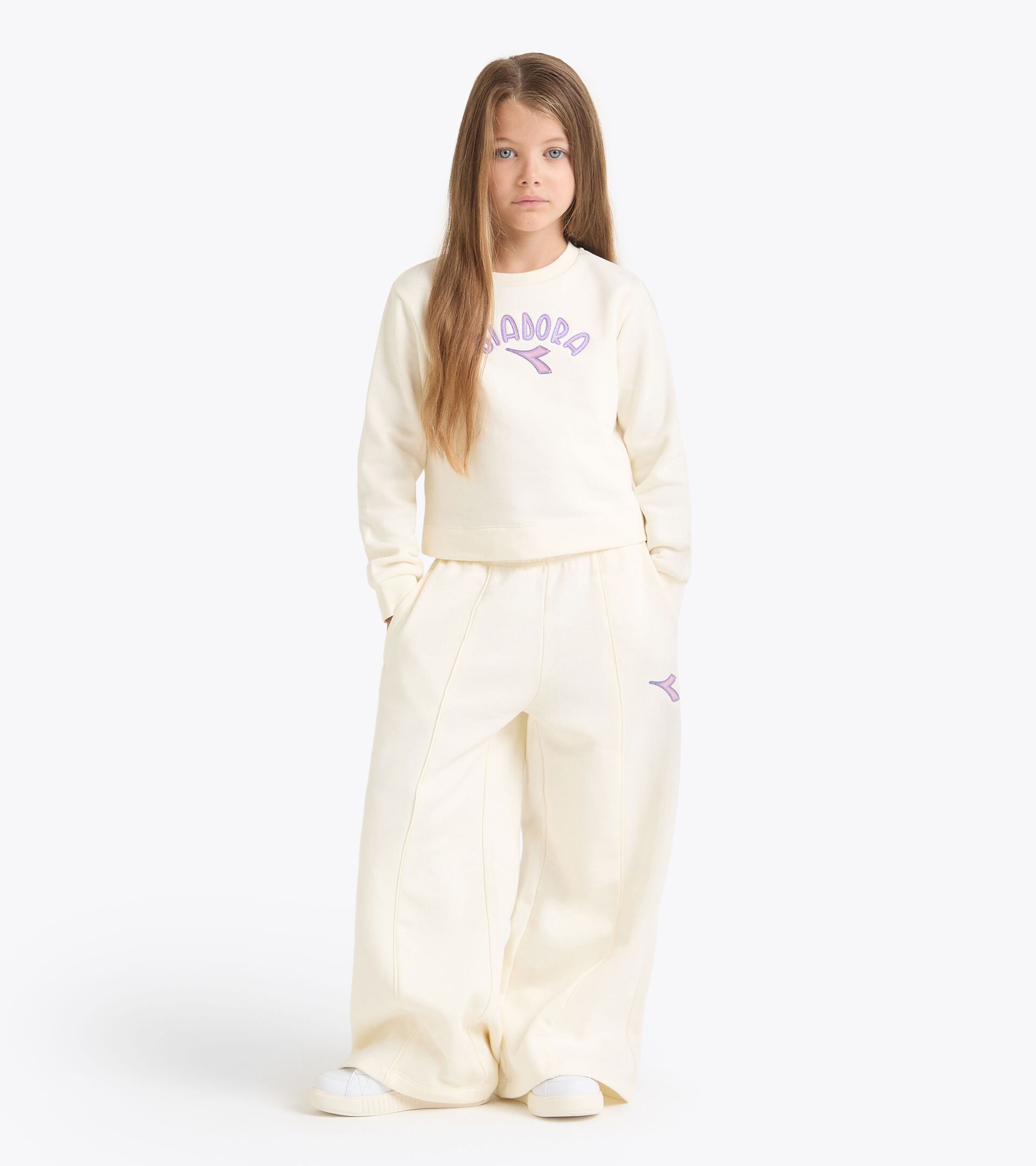 Ensemble survêtement - Ado fille JG. TRACKSUIT (BR) BLANC GARDENIA - Diadora