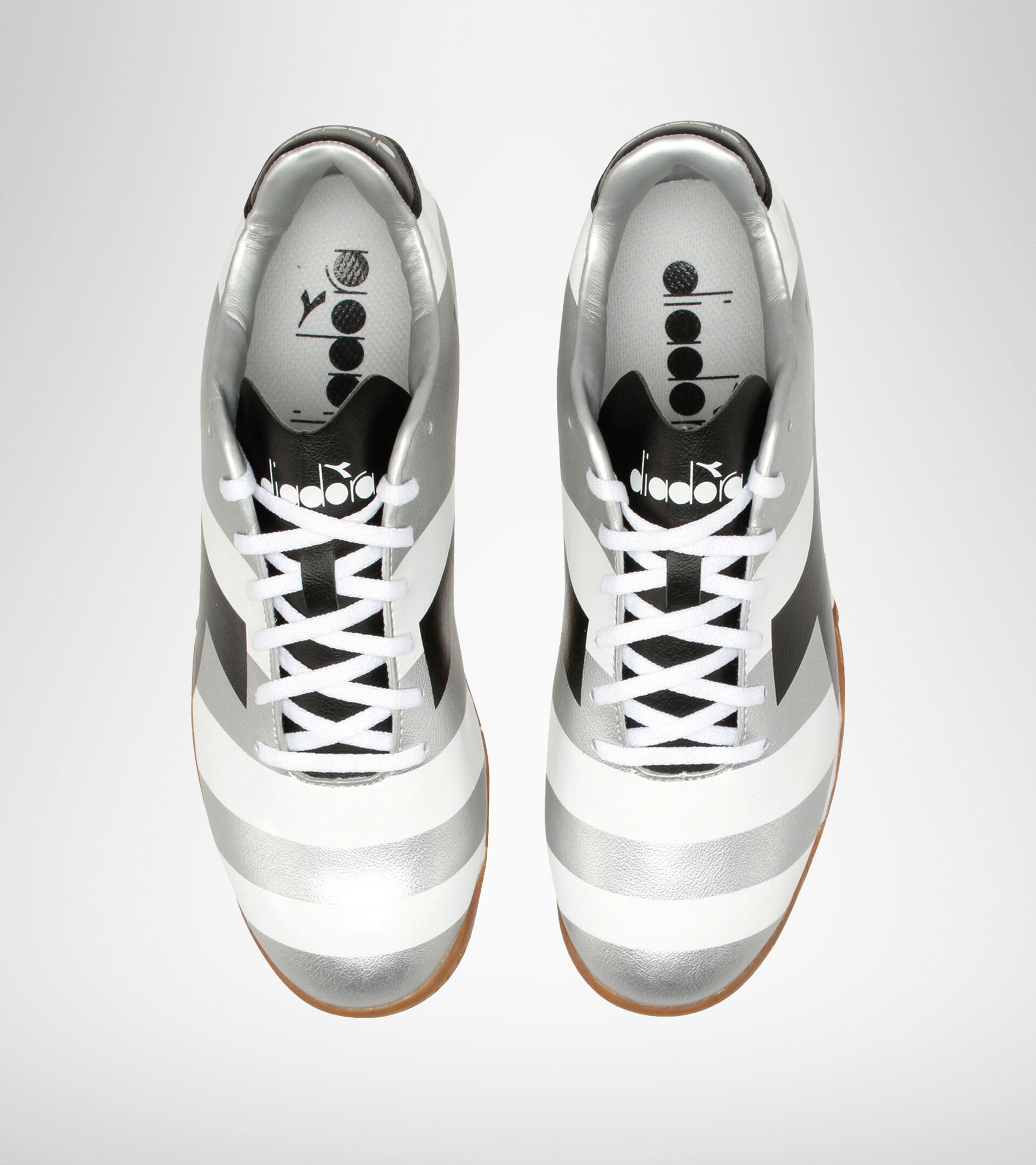Indoor football boot RAPTOR R ID WHITE/BLACK/SILVER DD - Diadora