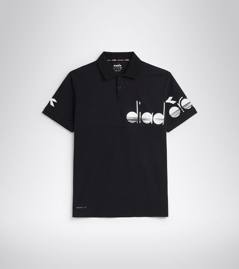 SS POLO COACH, BLACK Short-sleeved tennis polo-shirt - Men SS POLO COACH BLACK - Diadora