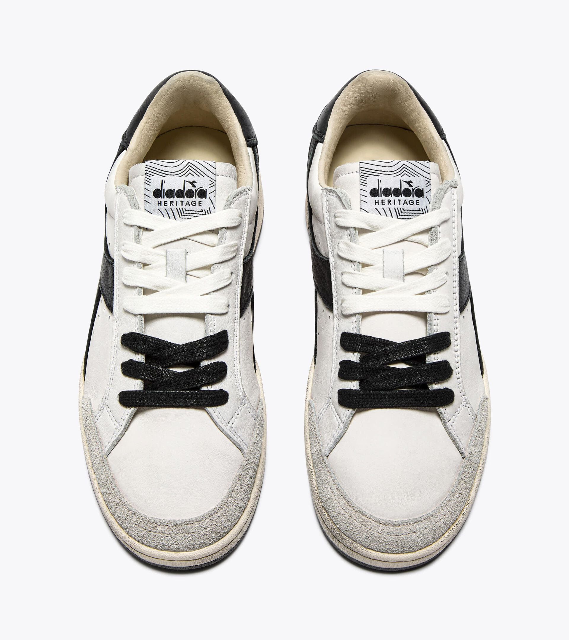 Sneaker Heritage aus Leder - F&uuml;r alle Geschlechter
 PRESTIGE USED WEISS/SCHWARZ - Diadora