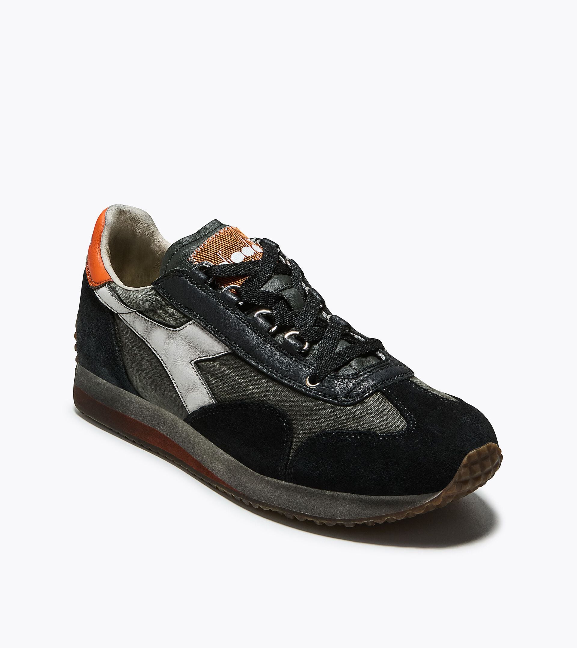 Low-profile Heritage sneaker - All-gender EQUIPE DIRTY SW EVO ANTHRACITE BLACK - Diadora