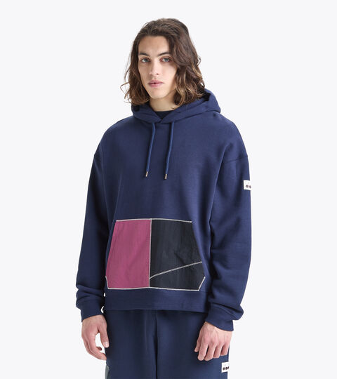Sweatshirt mit Kapuze - Made in Italy - Herren HOODIE 2030 SCHWARZ SCHWERTLILIE - Diadora
