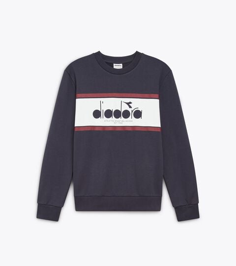 SWEATSHIRT CREW LOGO, TAWNY-PORTWEIN Sweatshirt aus Baumwolle mit rundem Ausschnitt - alle Geschlechter SWEATSHIRT CREW LOGO TAWNY-PORTWEIN - Diadora