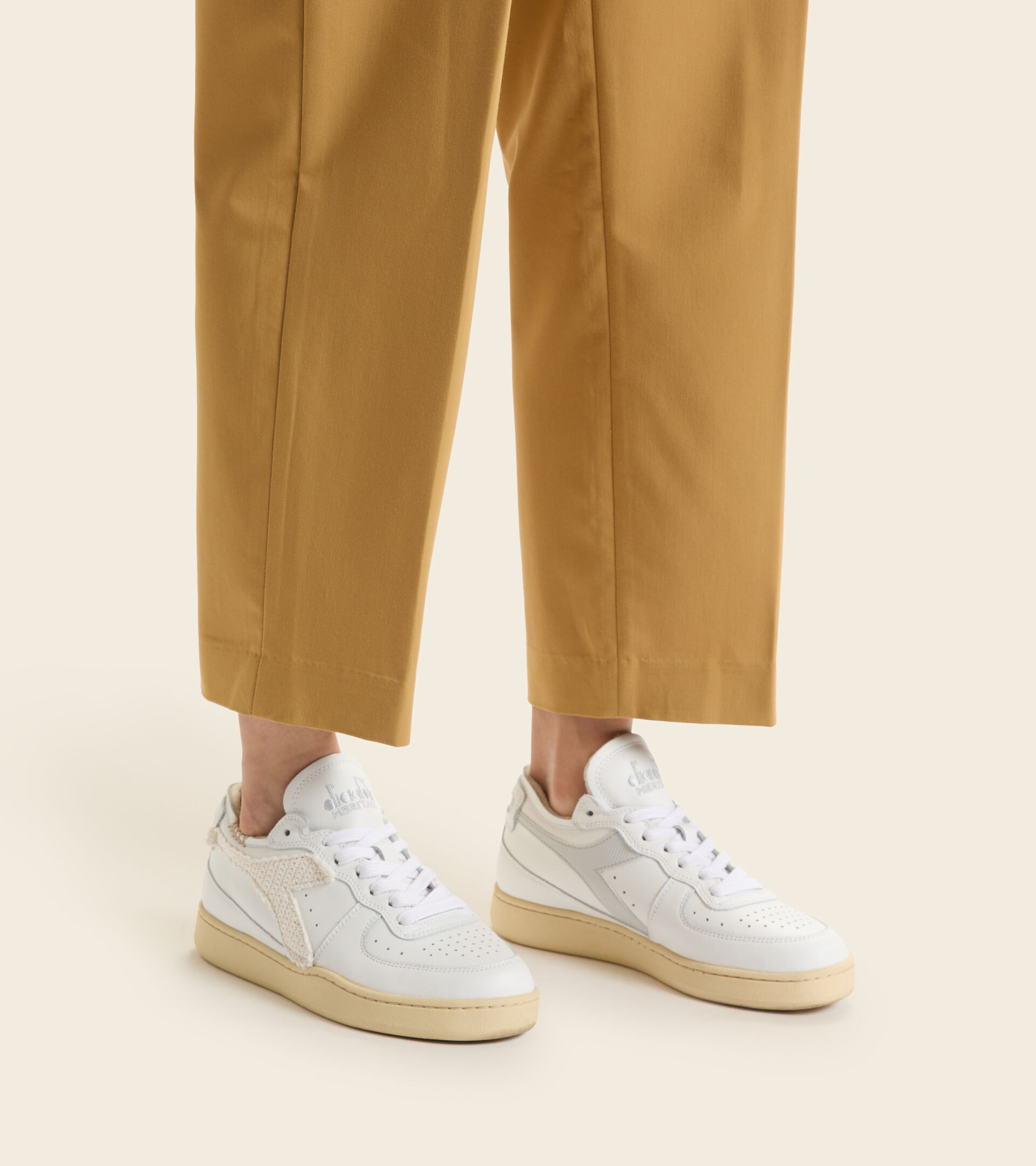 Heritage Shoe - Women MI BASKET ROW CUT CROCHET WN WHITE - Diadora