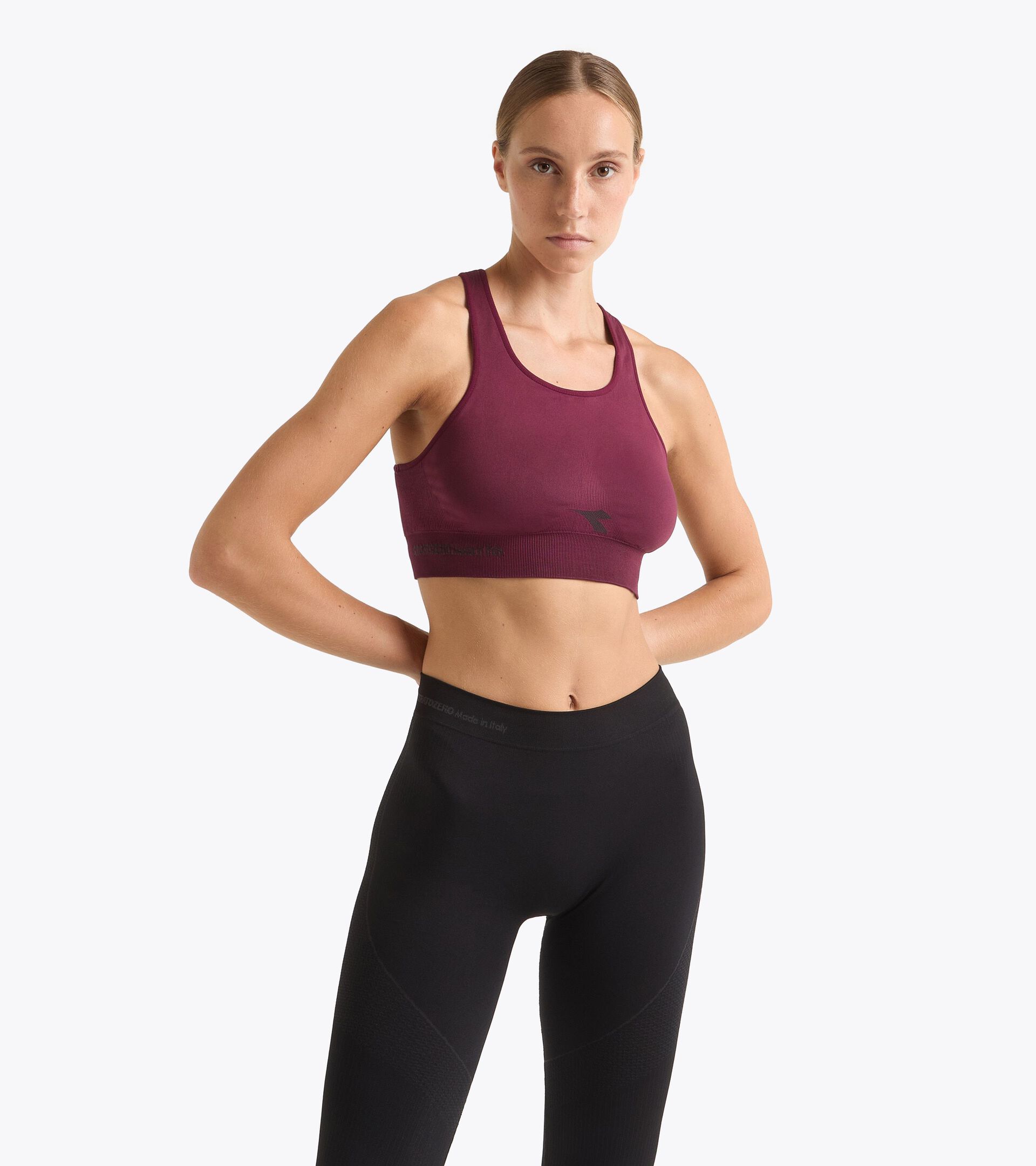 Soutien-gorge technique Made in Italy§Running§Femme L. MEDIUM BRA STRATOZERO ROUGE BANDEROLE - Diadora
