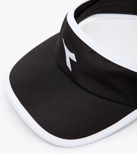 Visera de tenis - Unisex VISOR BLACK/OPTICAL WHITE - Diadora
