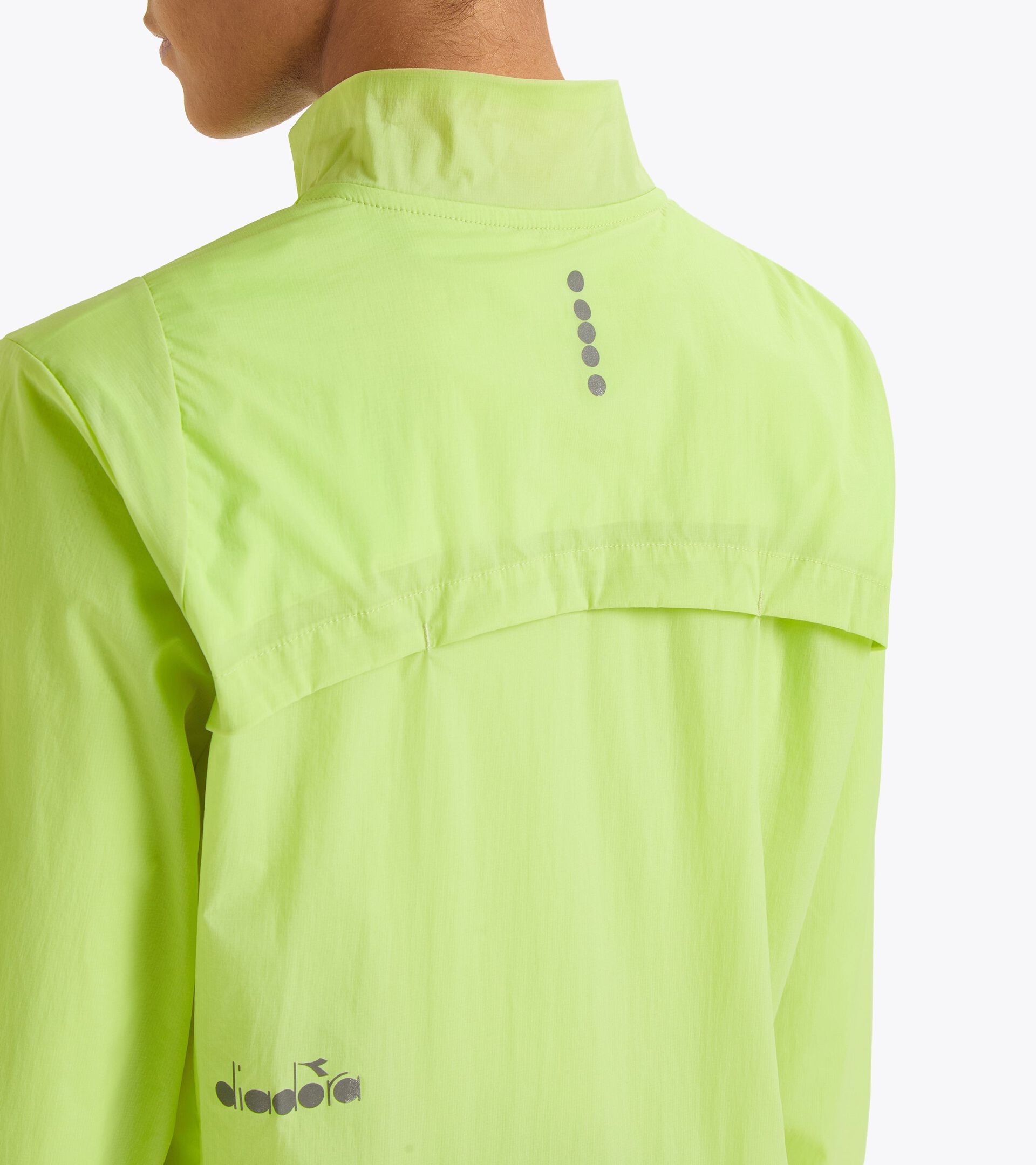 Packable windproof running jacket  - Women’s
 L. PACKABLE WIND JACKET SHADOW LIME - Diadora