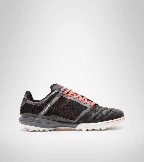 Futsal boot - Specific outsole for synthetic/hard grounds BRASIL SALA TF BLACK/RED FLUO - Diadora