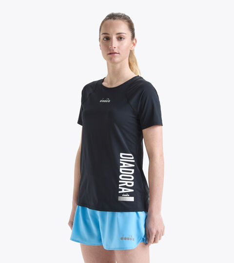 Camiseta para correr - Mujer L. SUPER LIGHT SS T-SHIRT BE ONE NEGRO - Diadora