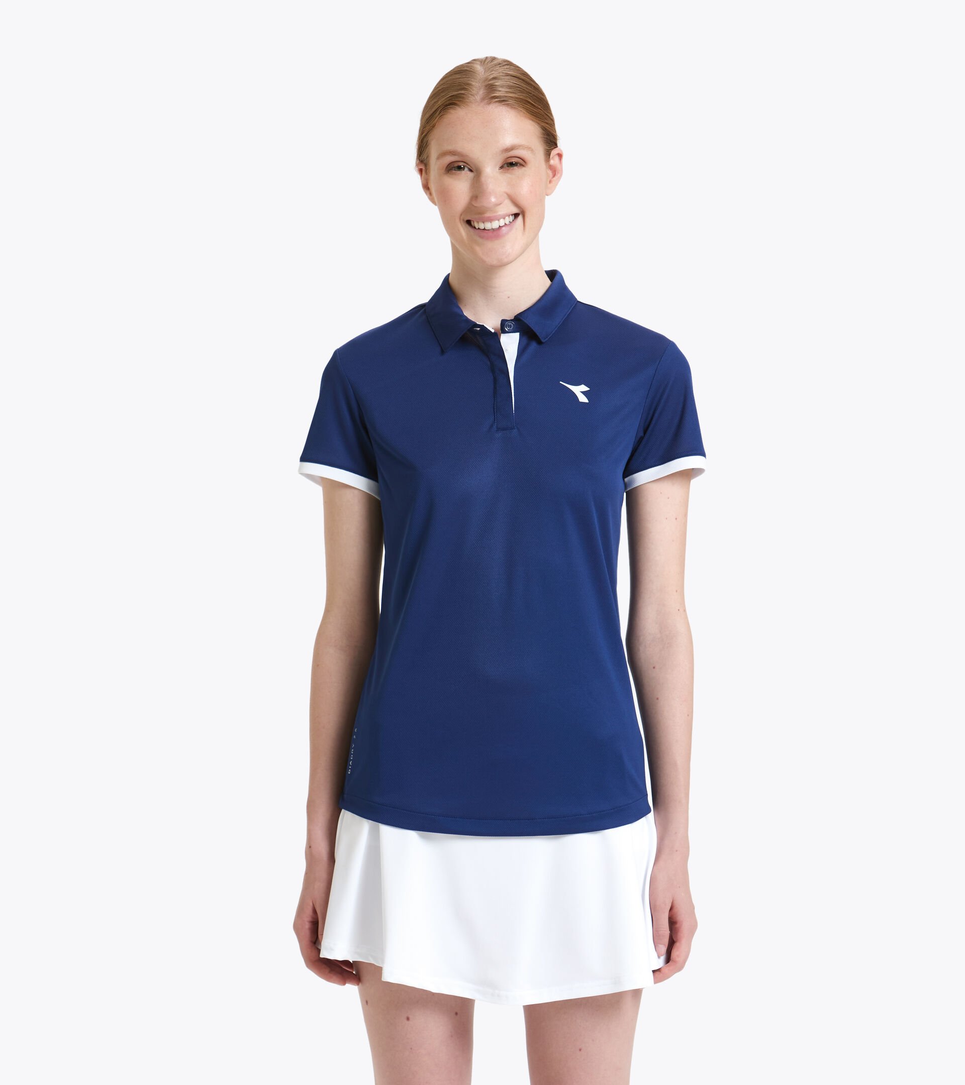 Tennis polo shirt - Women L. POLO COURT SALTIRE NAVY - Diadora
